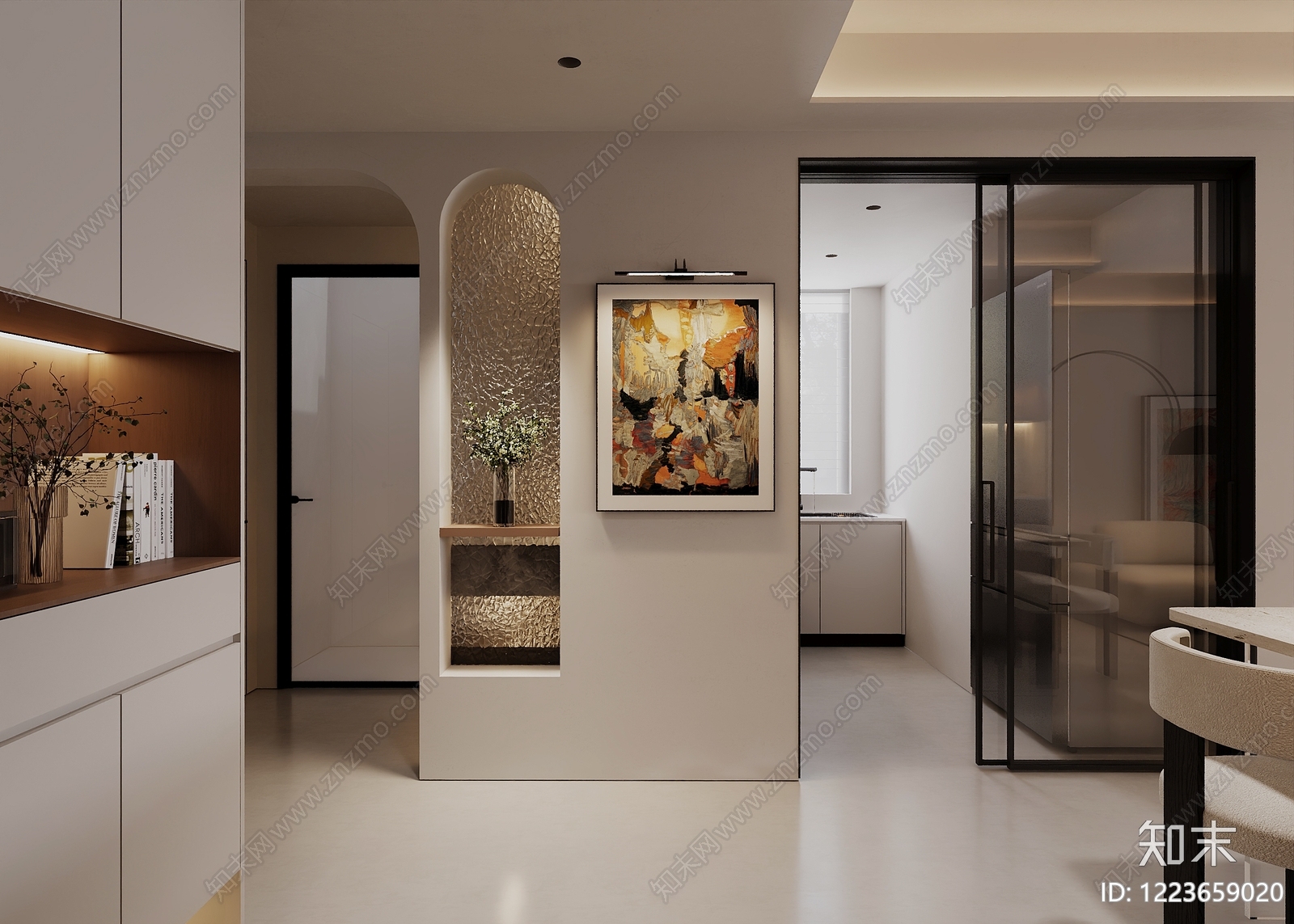 现代简约玄关3D模型下载【ID:1223659020】