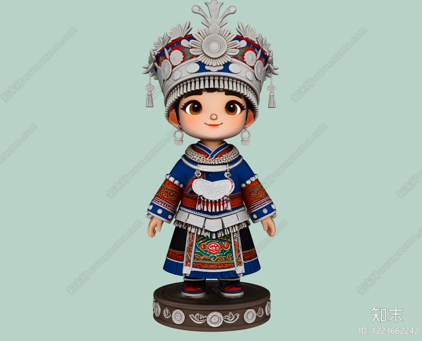 中式雕塑摆件SU模型下载【ID:1223662242】