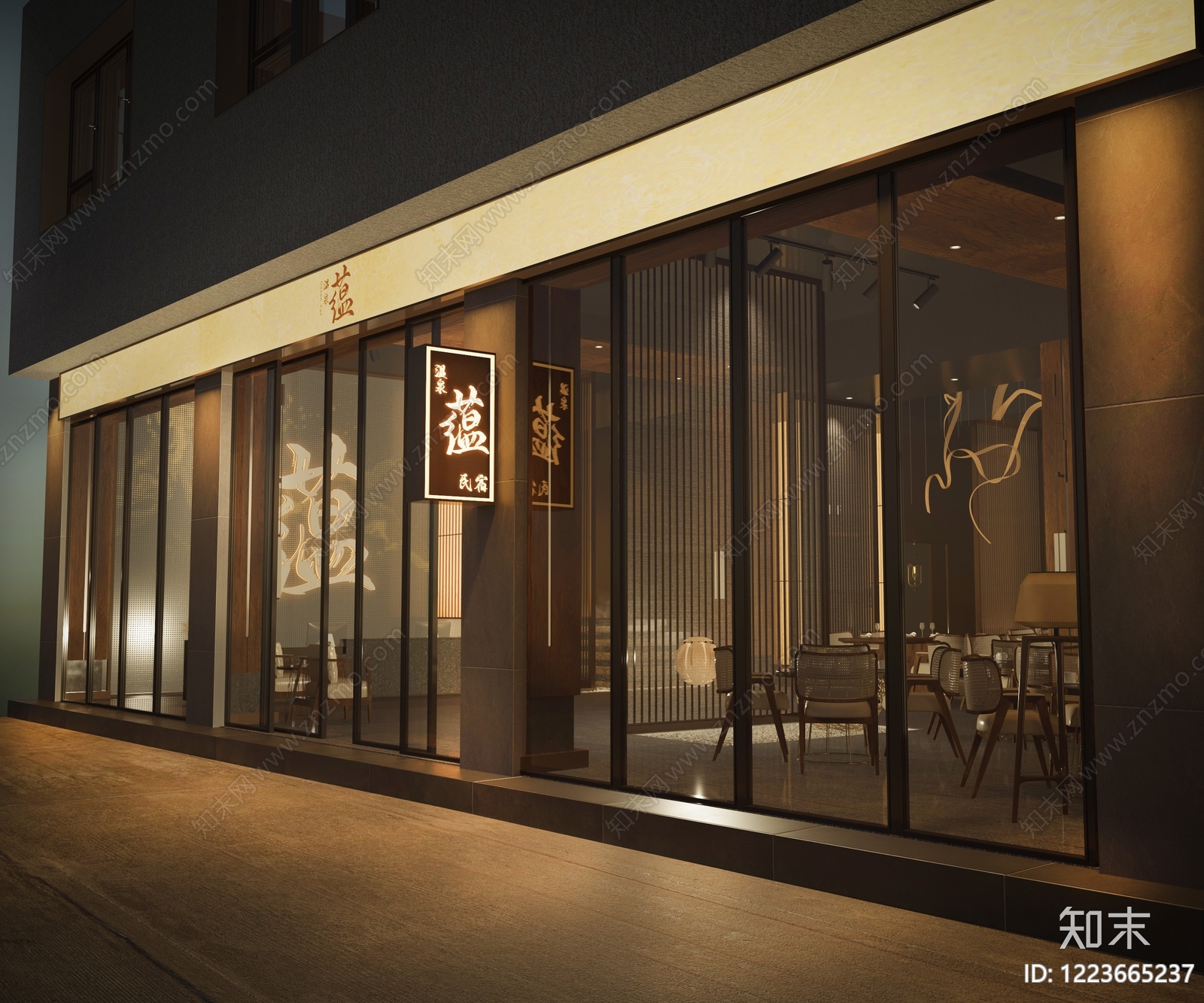 新中式酒店大堂3D模型下载【ID:1223665237】