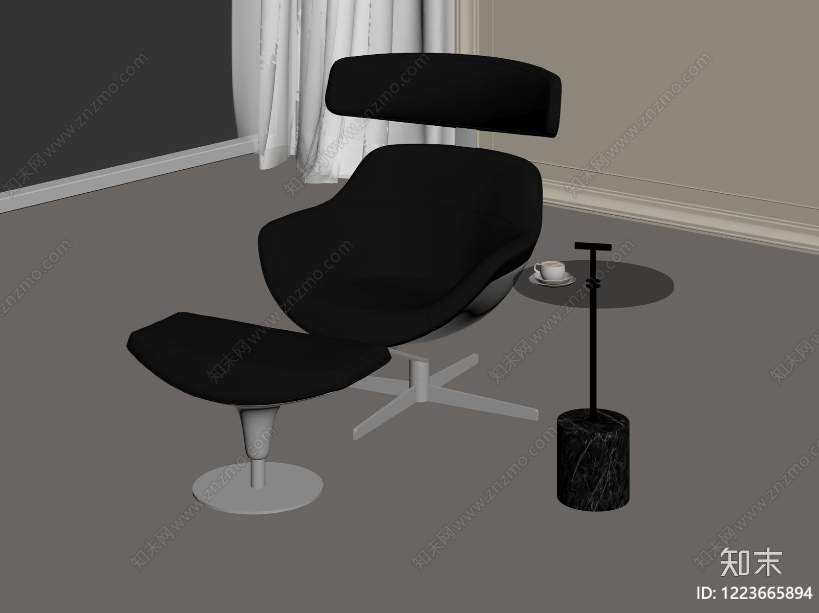 意式极简休闲椅3D模型下载【ID:1223665894】