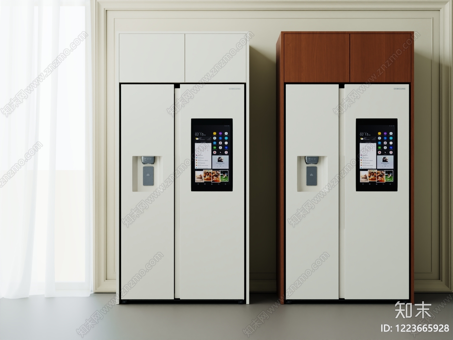 现代简约冰箱柜3D模型渲染效果图