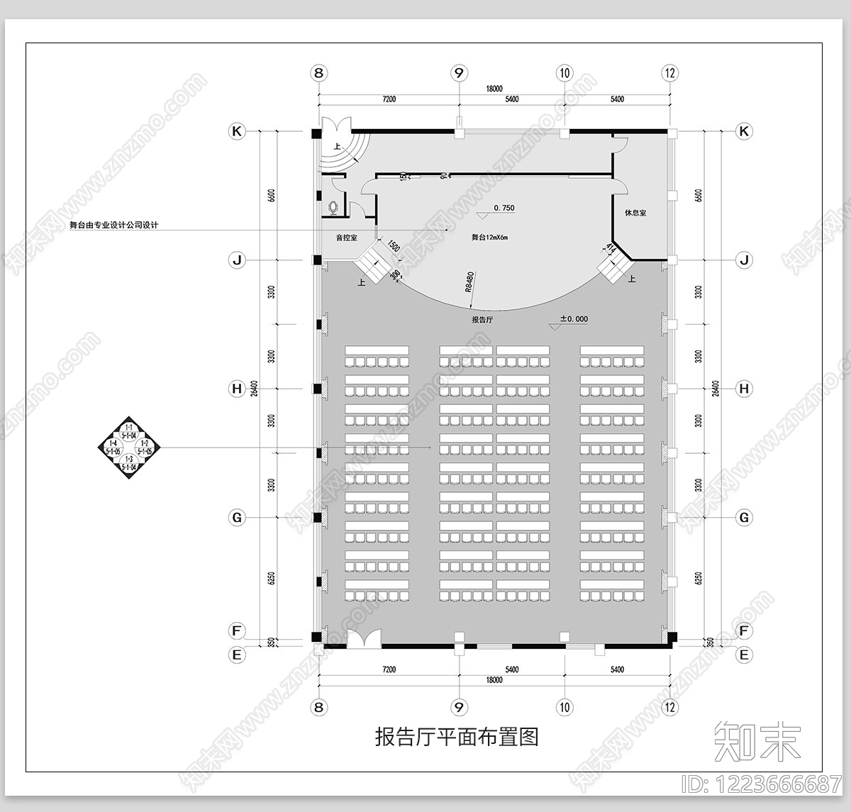 商务会议中心前场CAD图纸