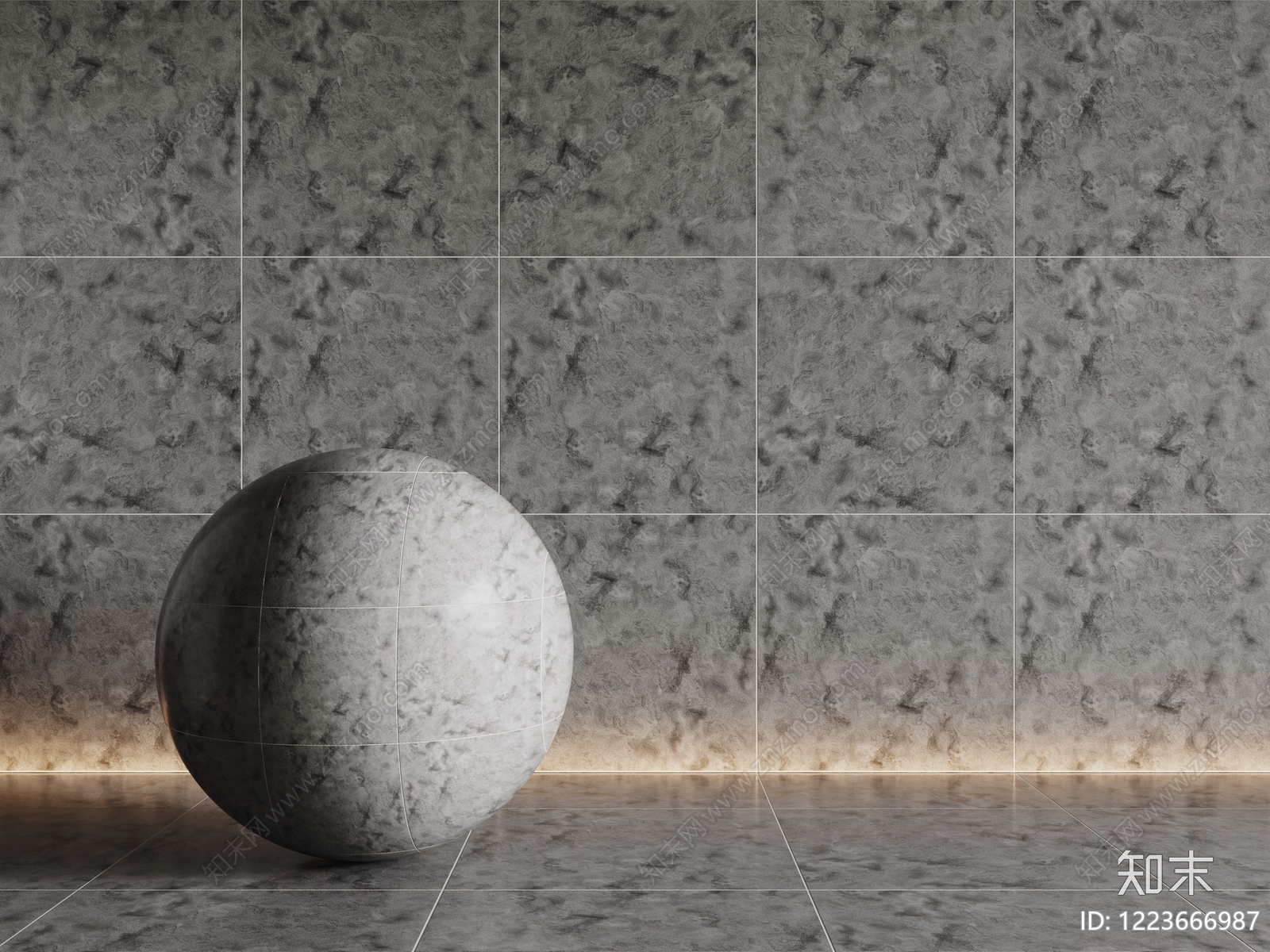 极简地砖3D模型下载【ID:1223666987】