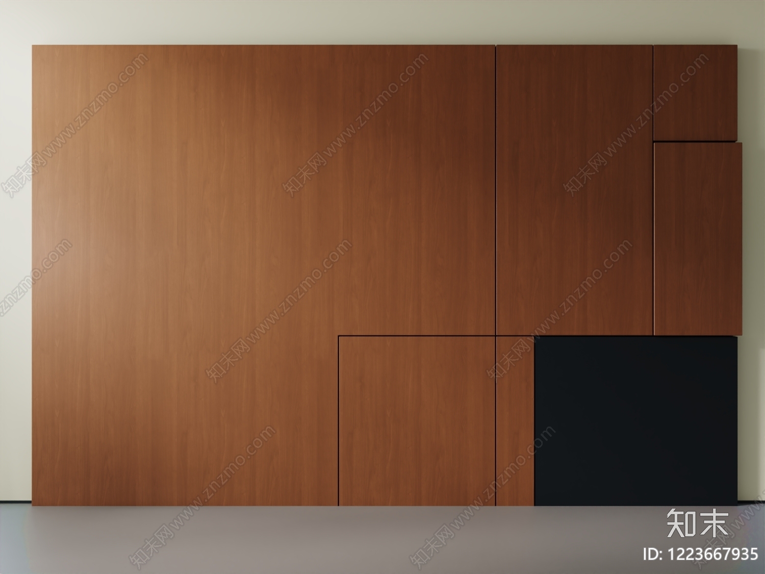 极简衣柜3D模型下载【ID:1223667935】