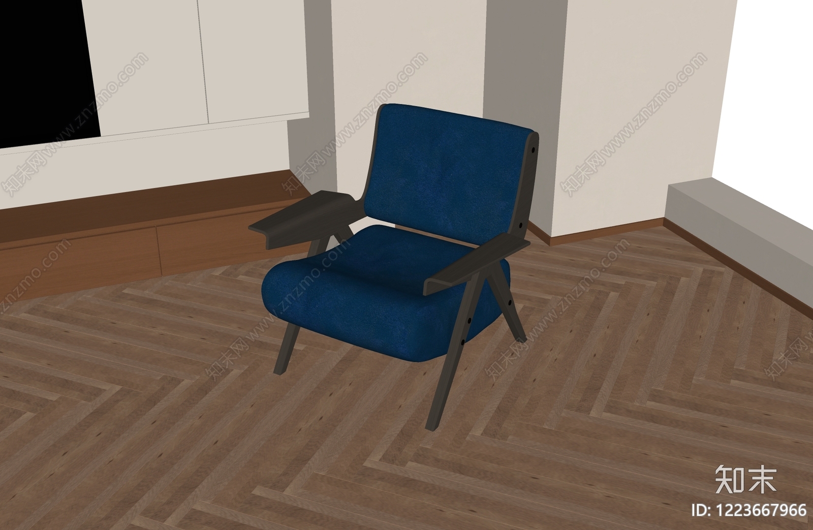 休闲椅SU模型下载【ID:1223667966】