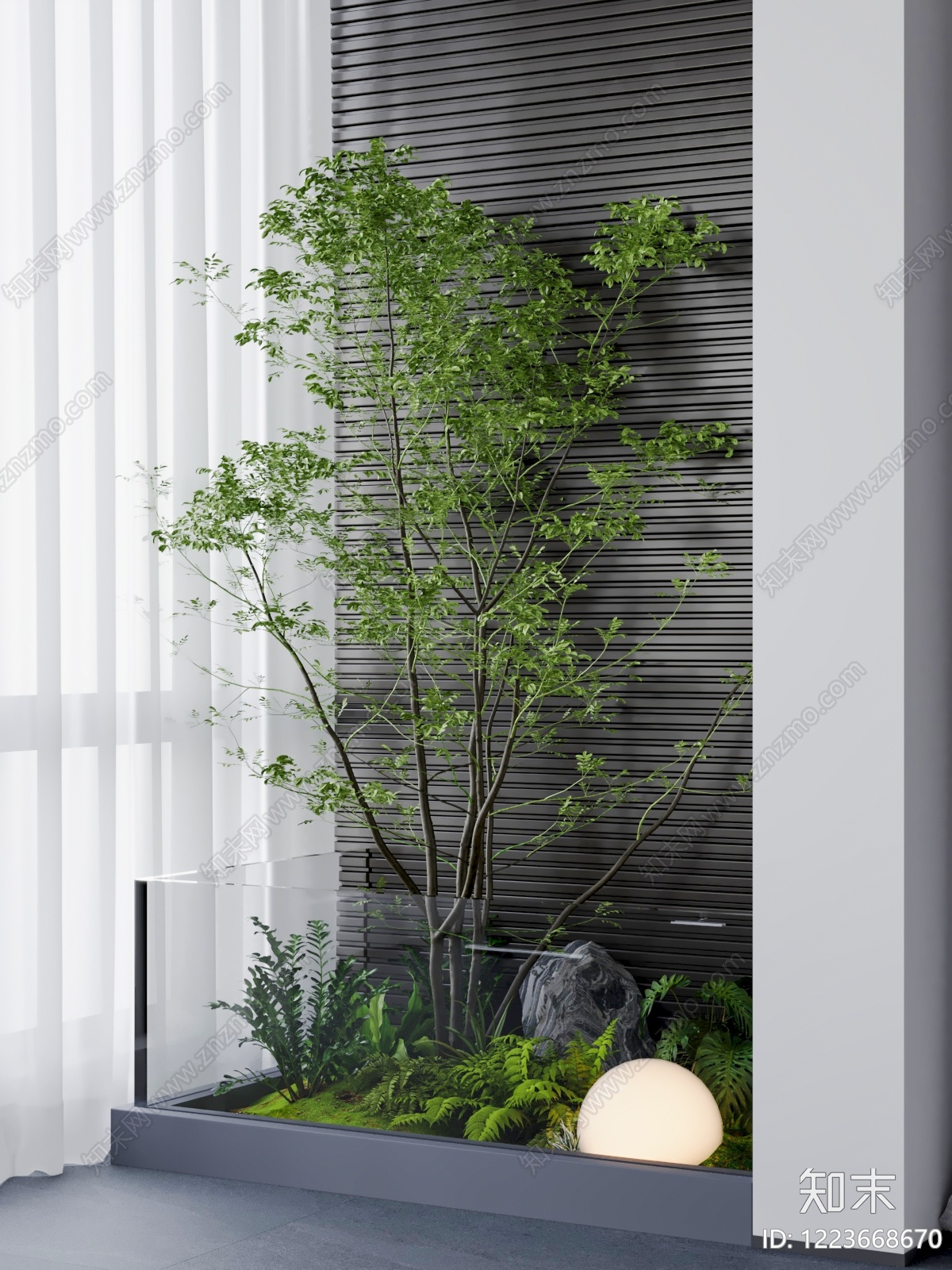 极简室内景观3D模型下载【ID:1223668670】