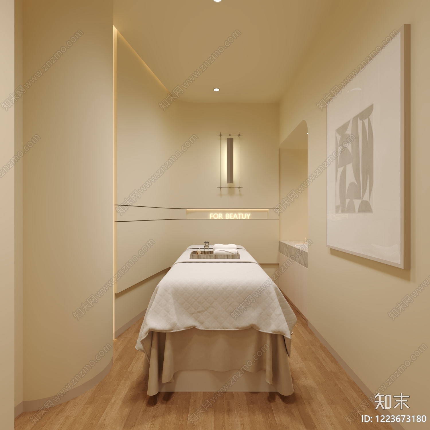 奶油风美容院3D模型下载【ID:1223673180】