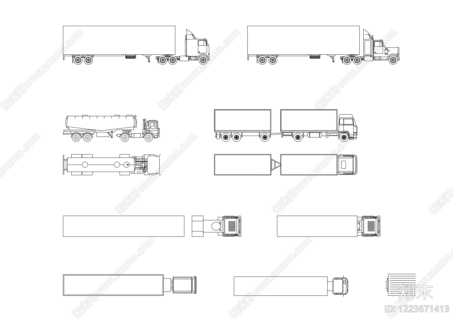 交通工具图库cad施工图下载【ID:1223671413】