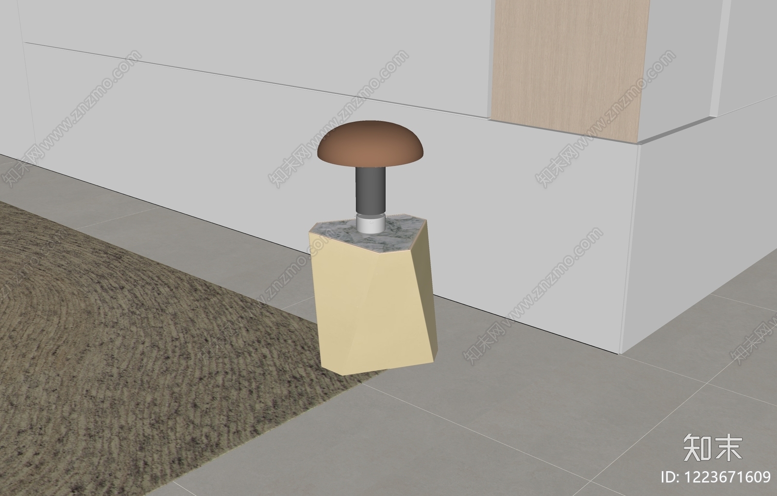 轻奢边几SU模型下载【ID:1223671609】