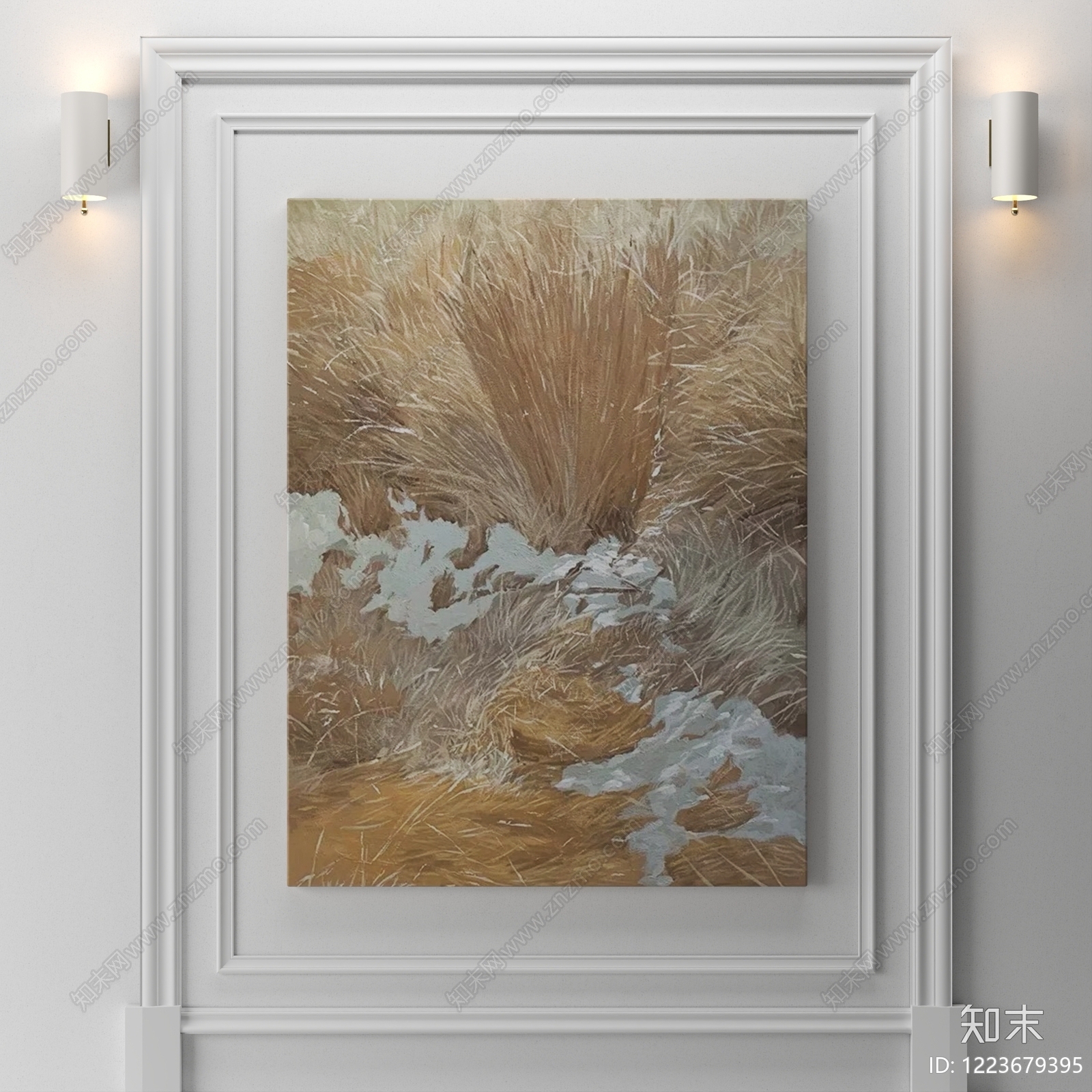 侘寂挂画3D模型下载【ID:1223679395】