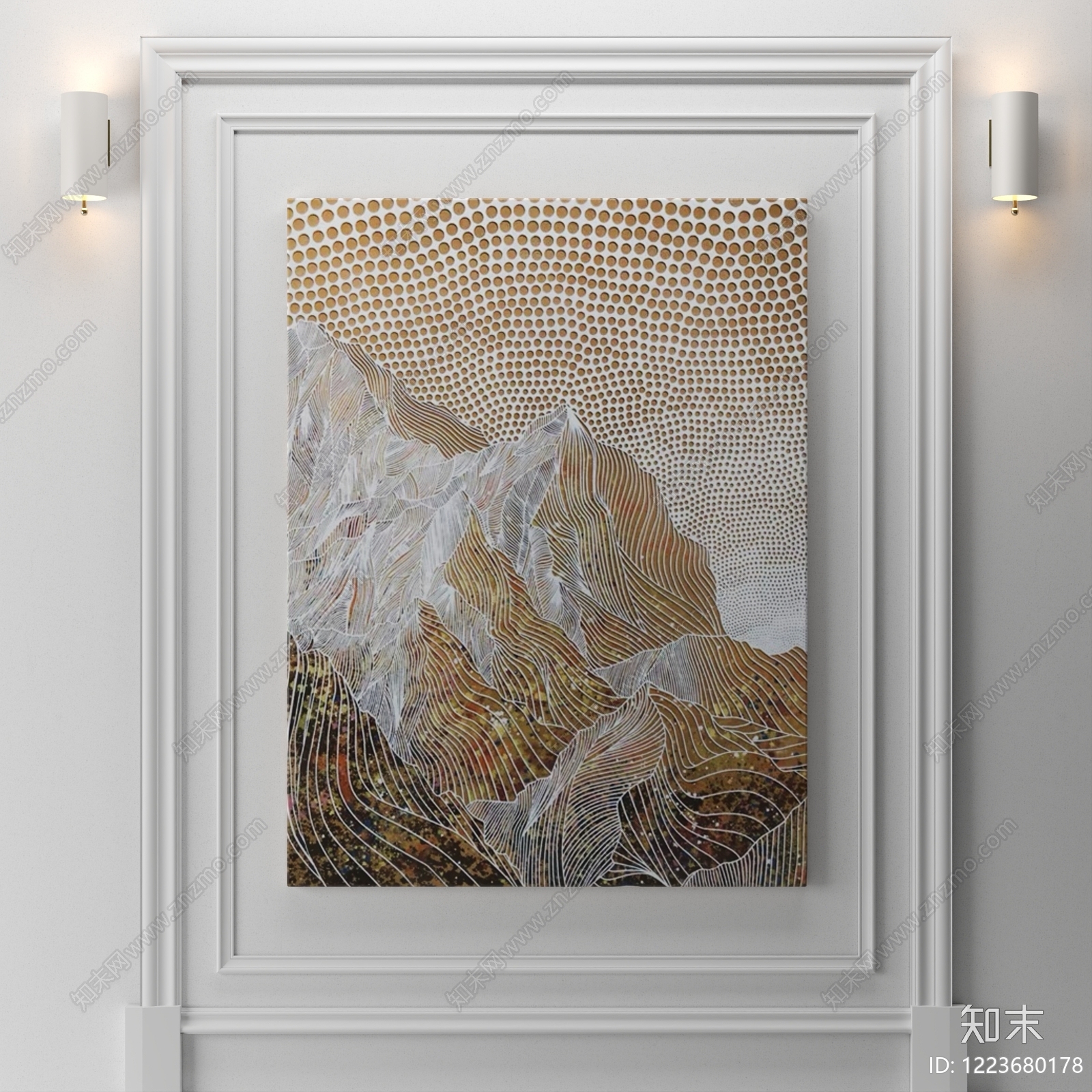 轻奢挂画3D模型下载【ID:1223680178】