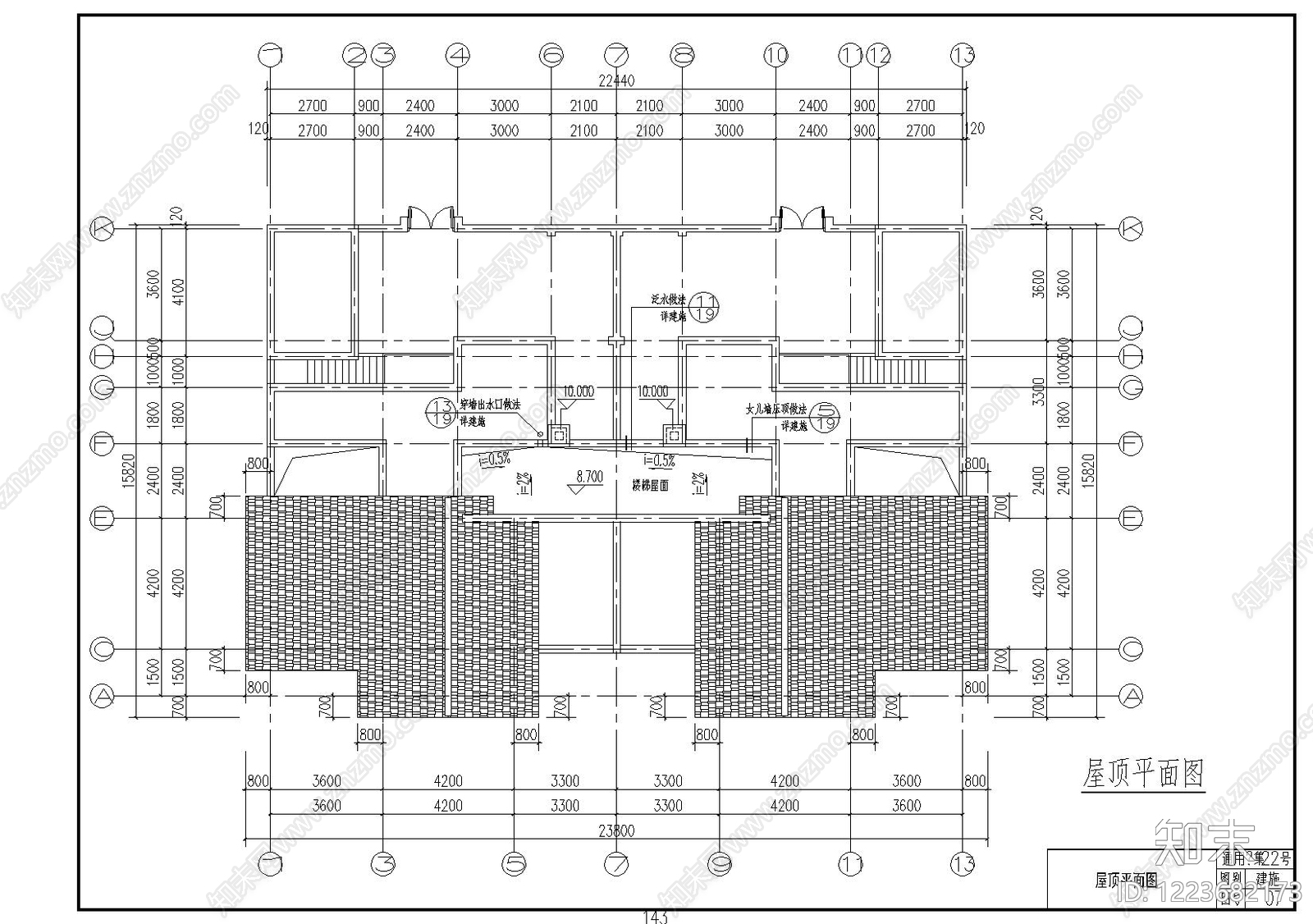 别墅建筑cad施工图下载【ID:1223682173】