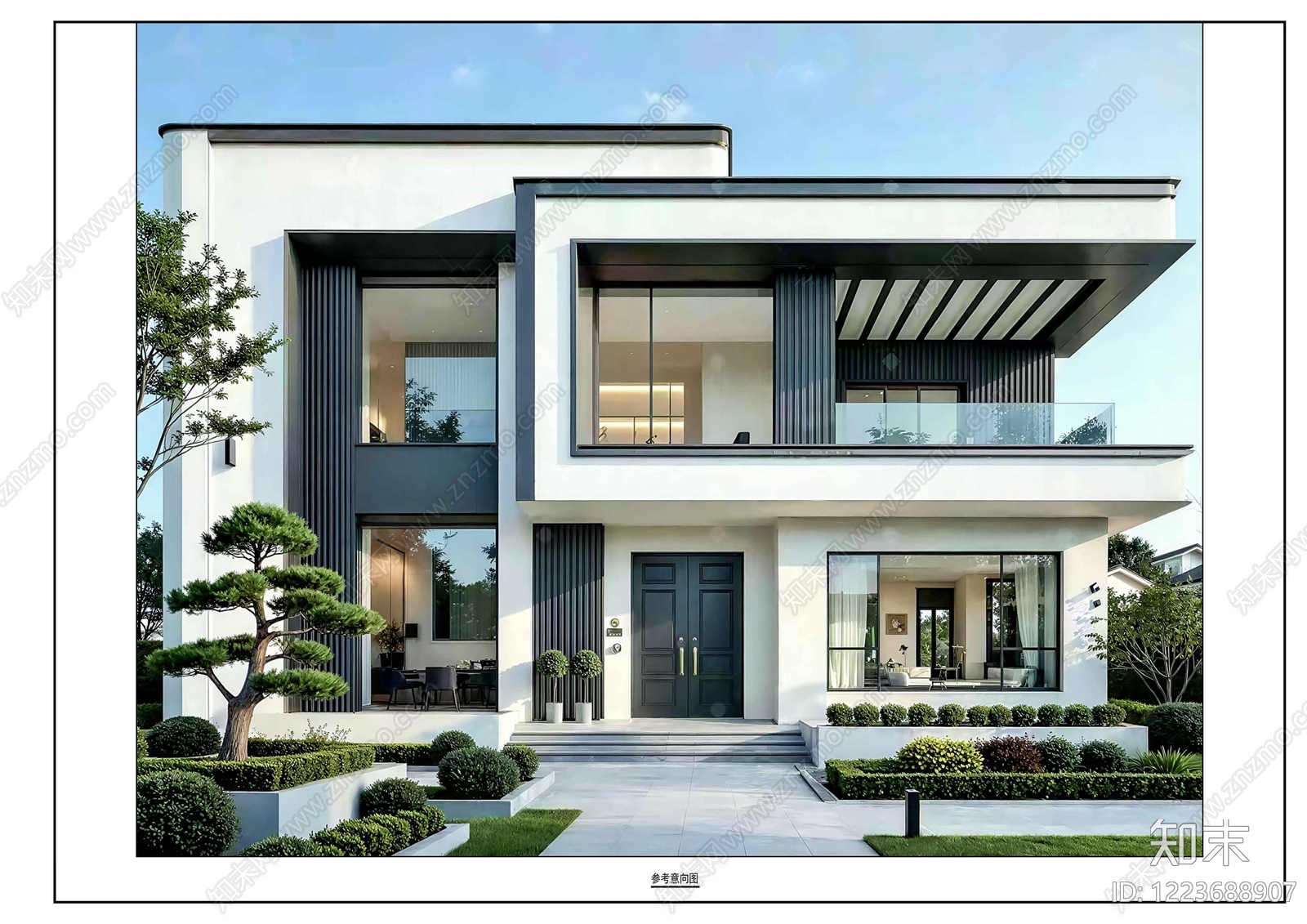 别墅建筑cad施工图下载【ID:1223688907】
