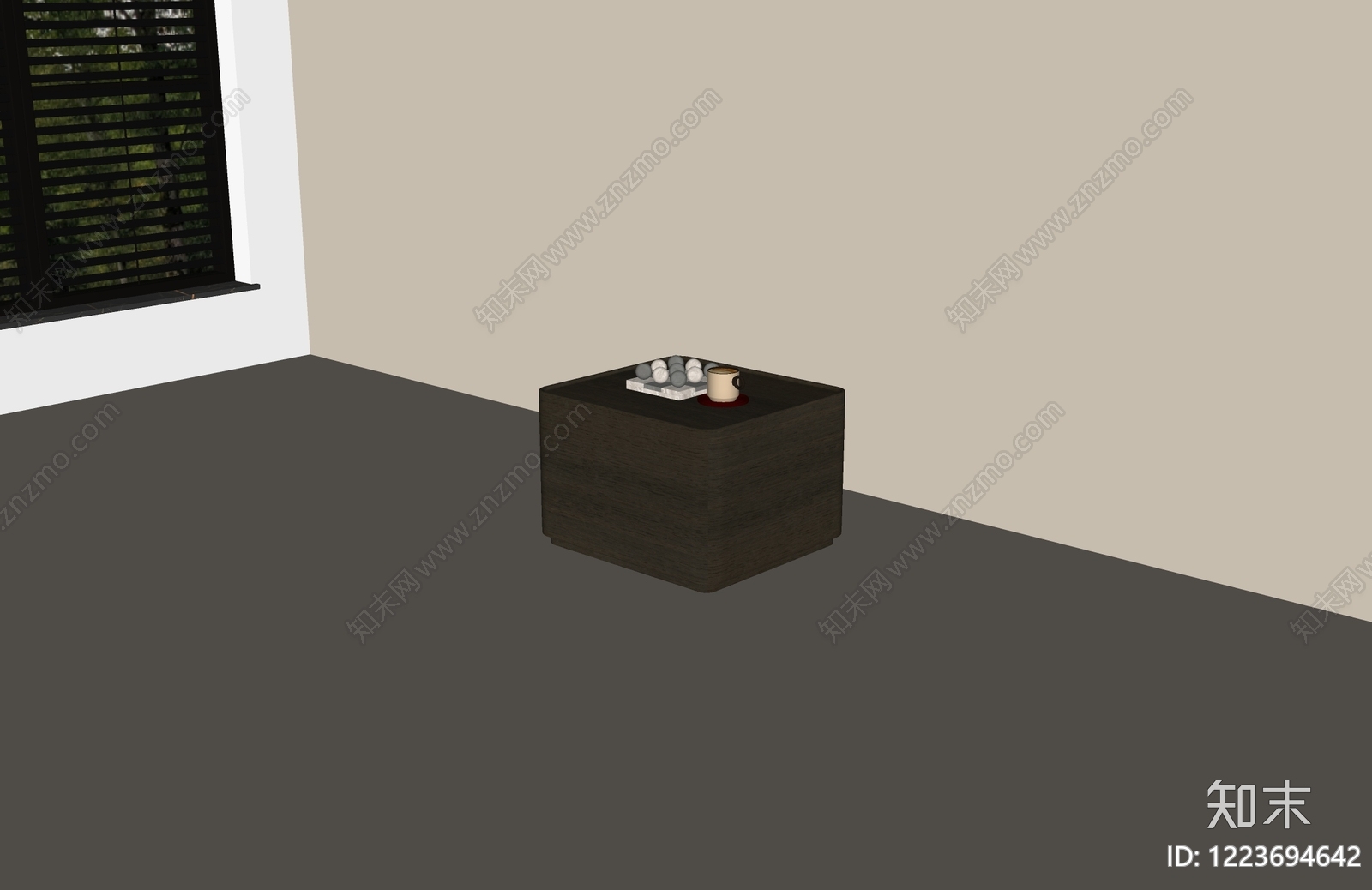 现代简约茶几SU模型下载【ID:1223694642】
