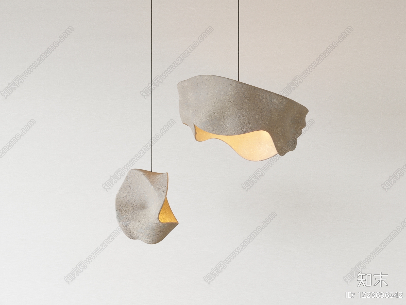 侘寂艺术吊灯3D模型下载【ID:1223696842】