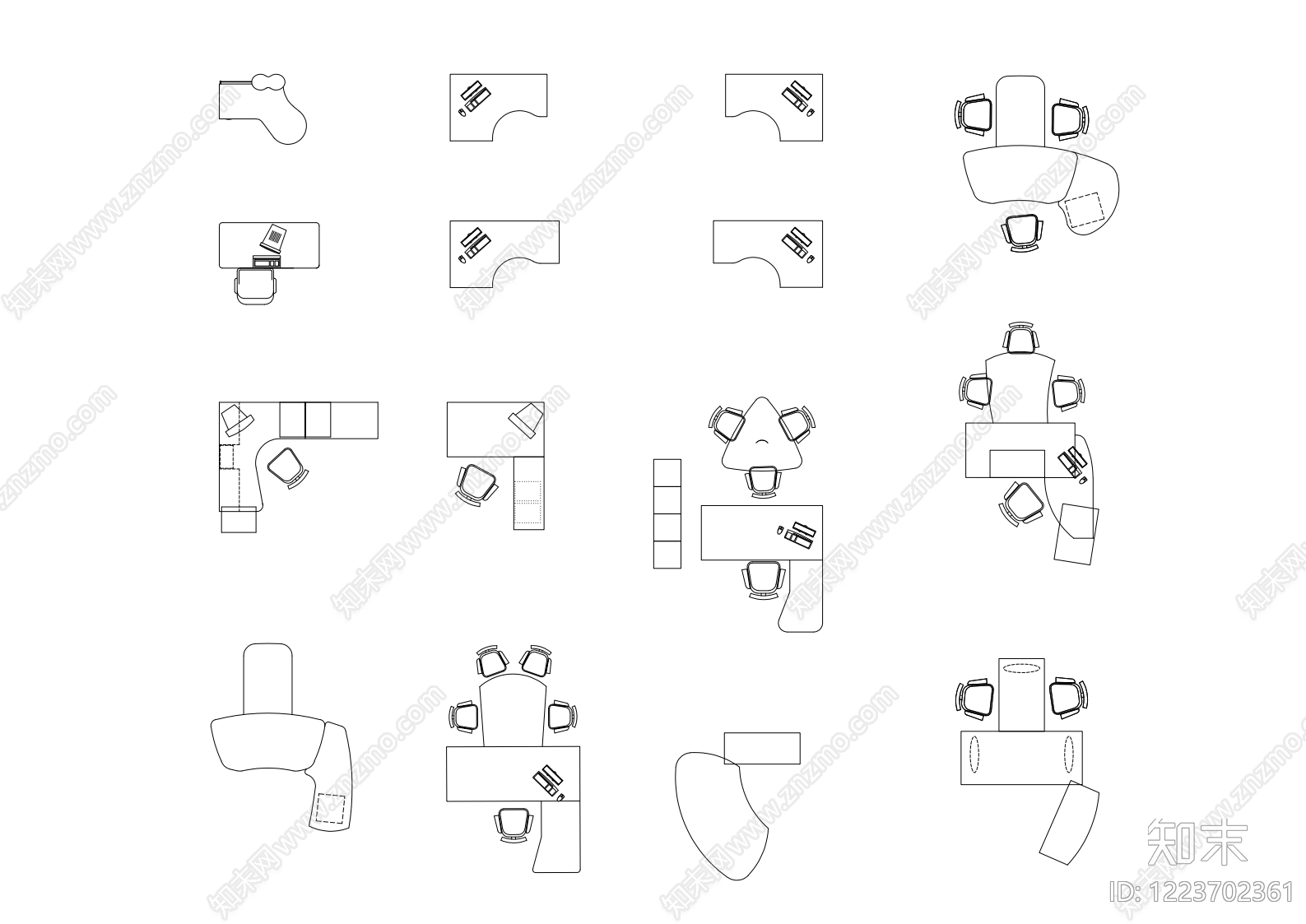 家具图库cad施工图下载【ID:1223702361】