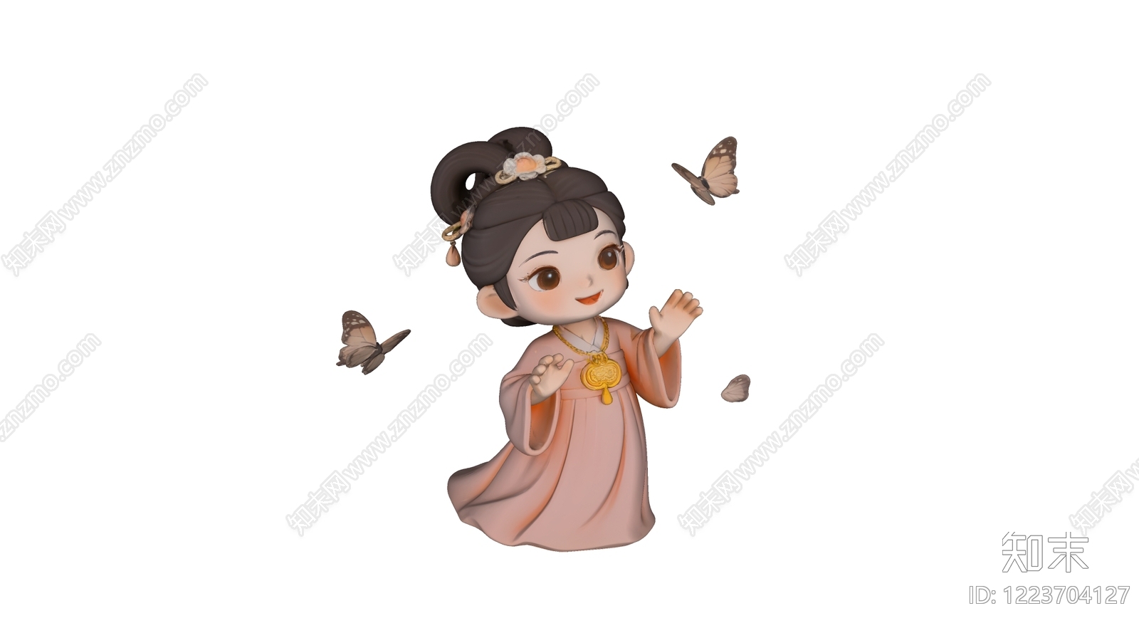 中式雕塑摆件SU模型下载【ID:1223704127】