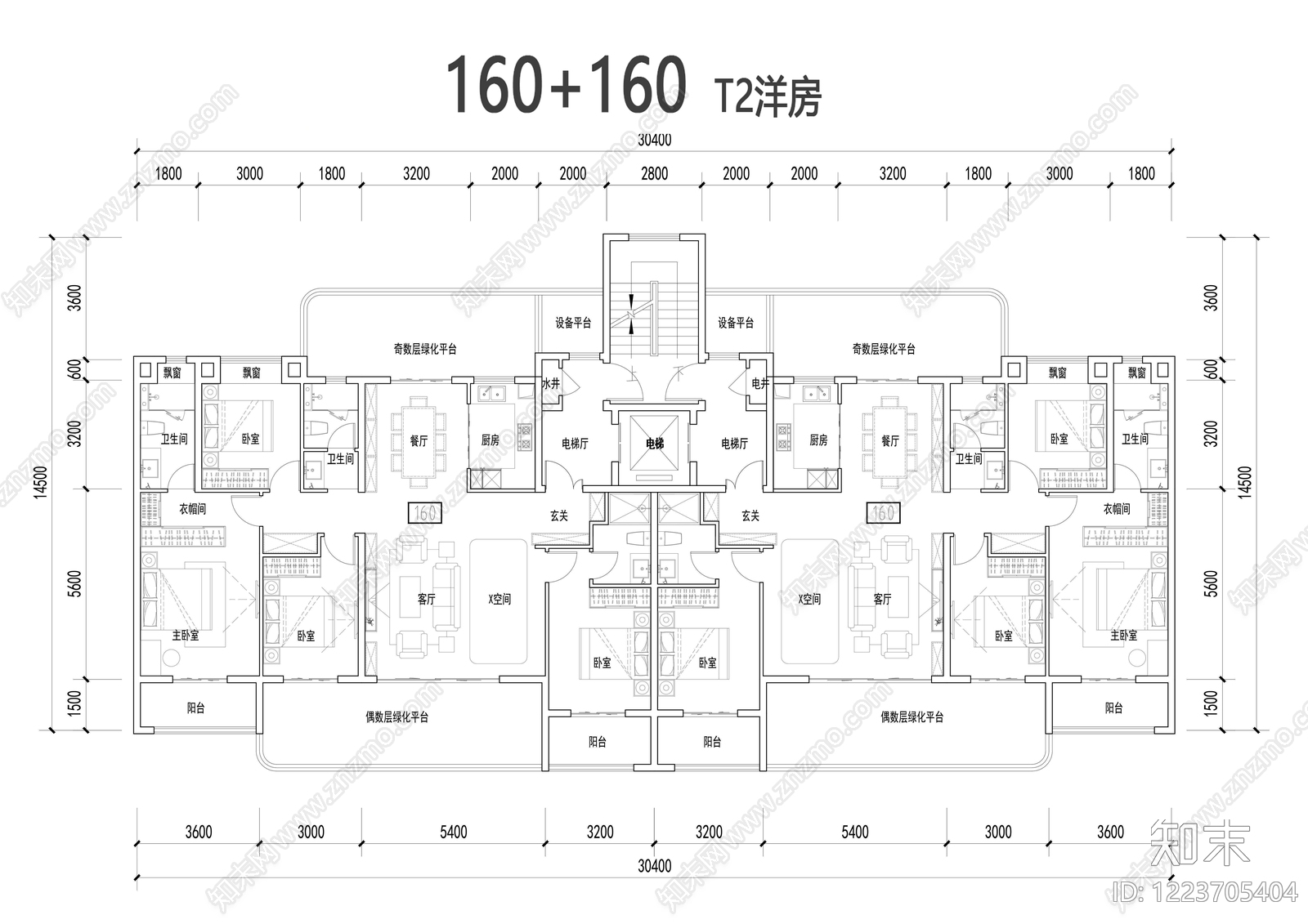 住宅楼建筑cad施工图下载【ID:1223705404】