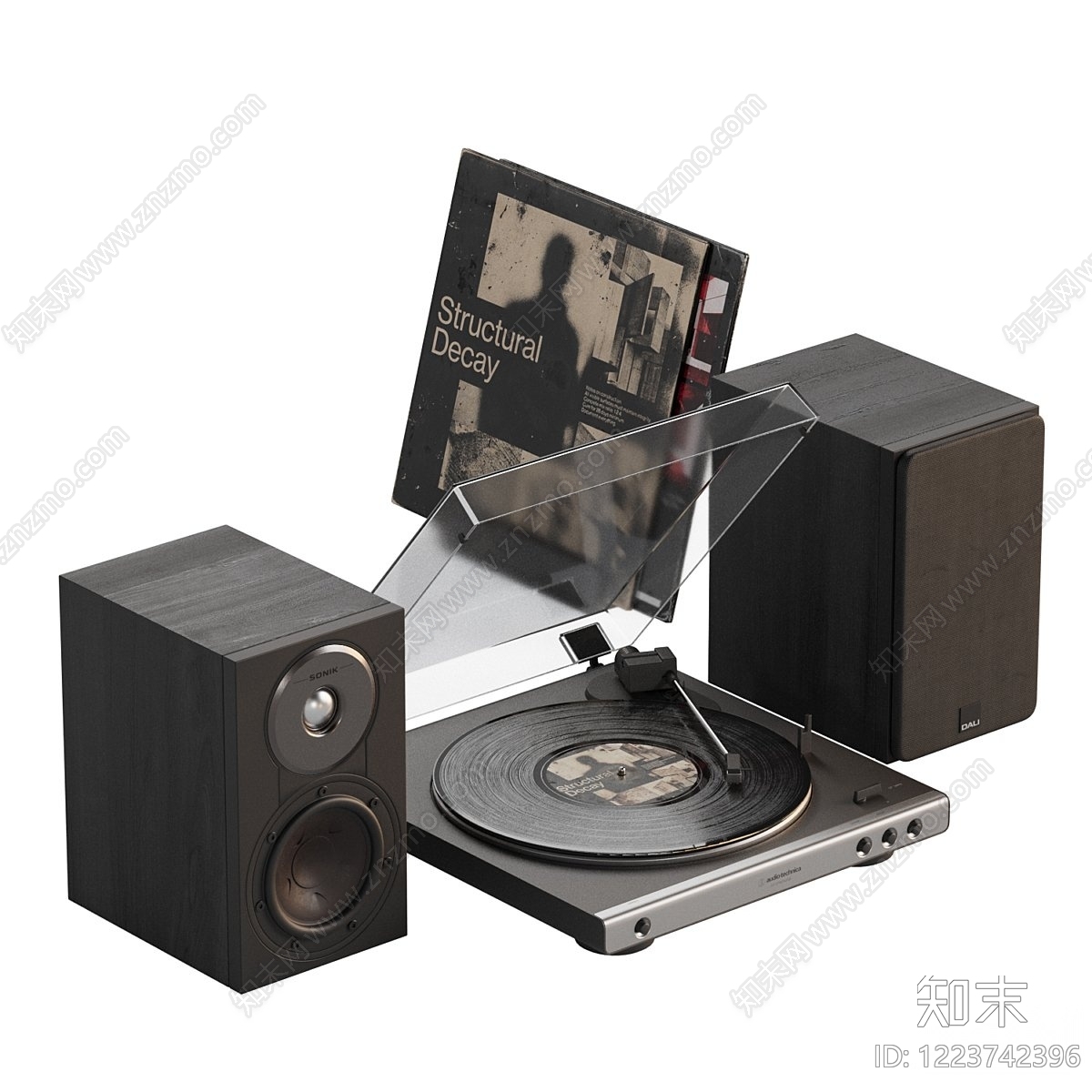 复古舞台音响3D模型渲染效果图