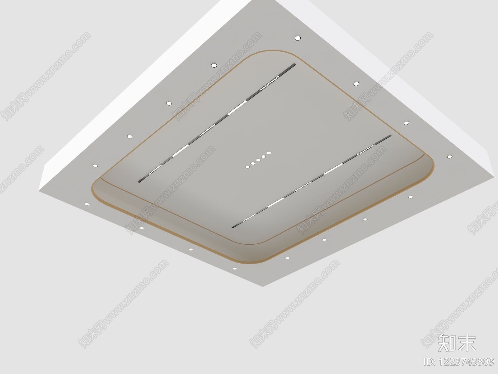 极简吊顶3D模型下载【ID:1223743309】
