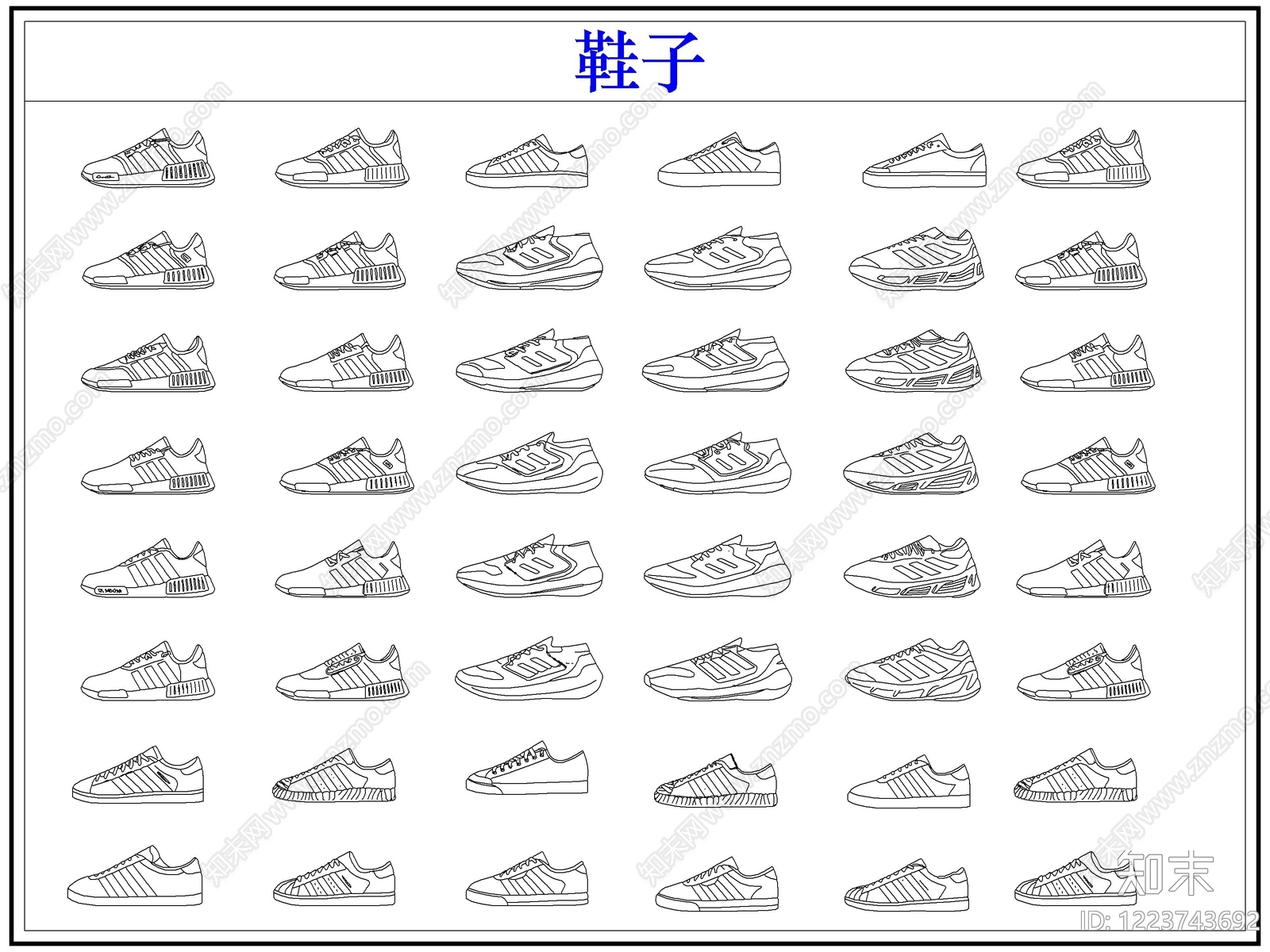 服装鞋帽CAD图纸