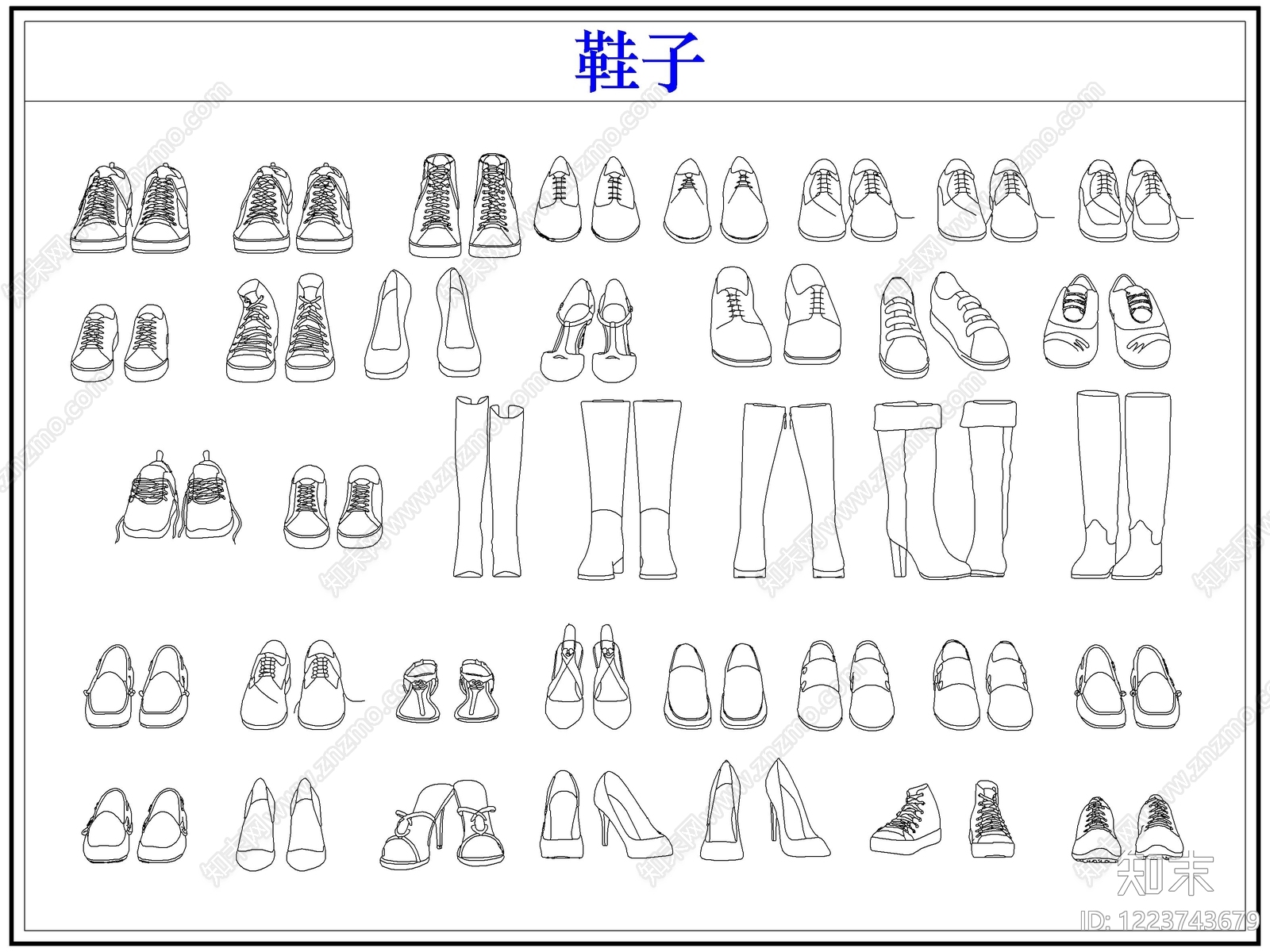 服装鞋帽CAD图纸