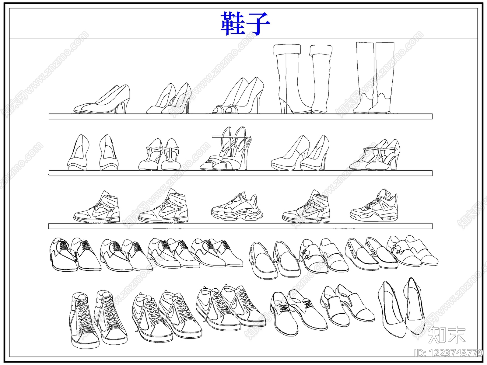 服装鞋帽CAD图纸