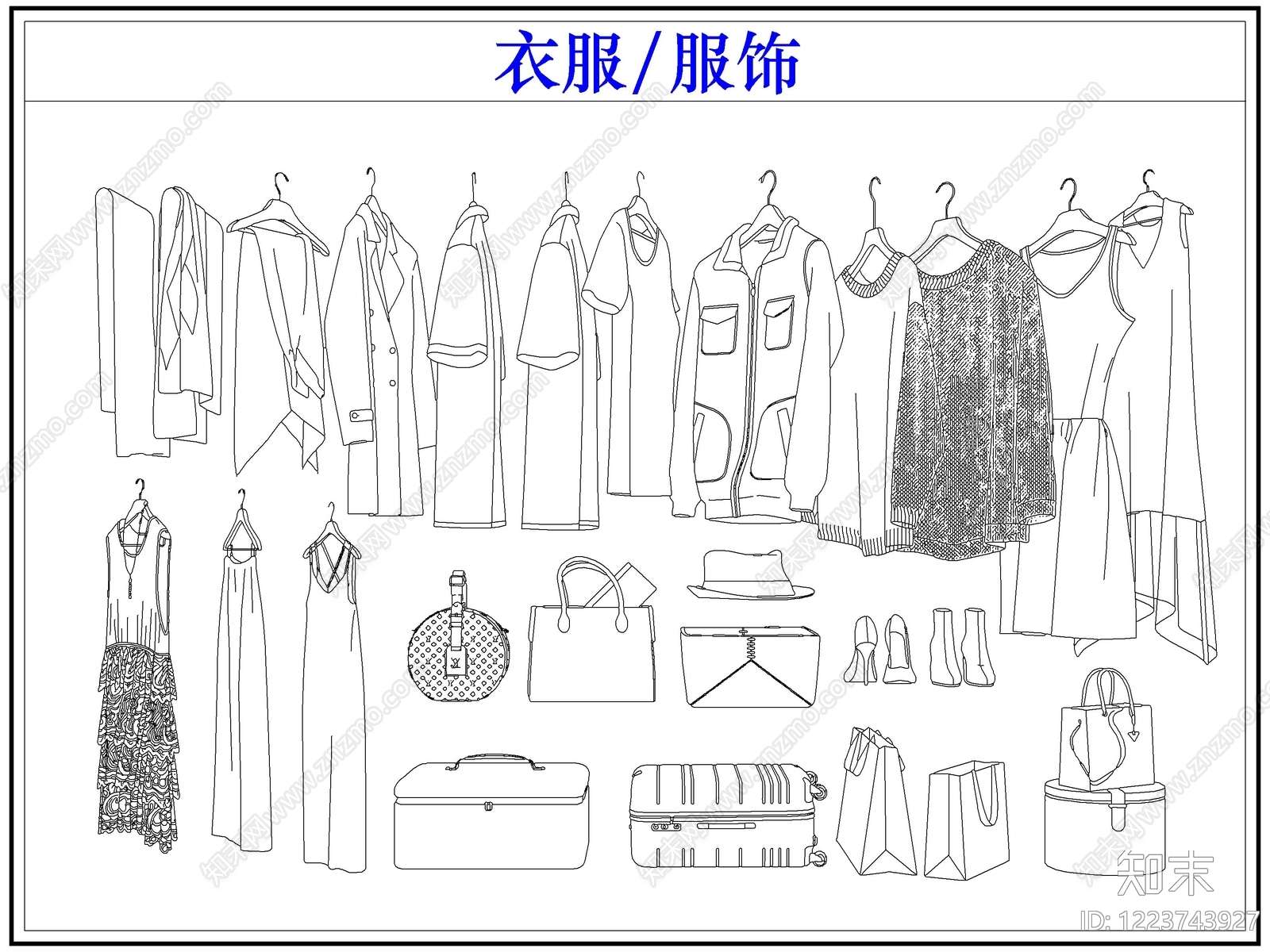 服装鞋帽cad施工图下载【ID:1223743927】
