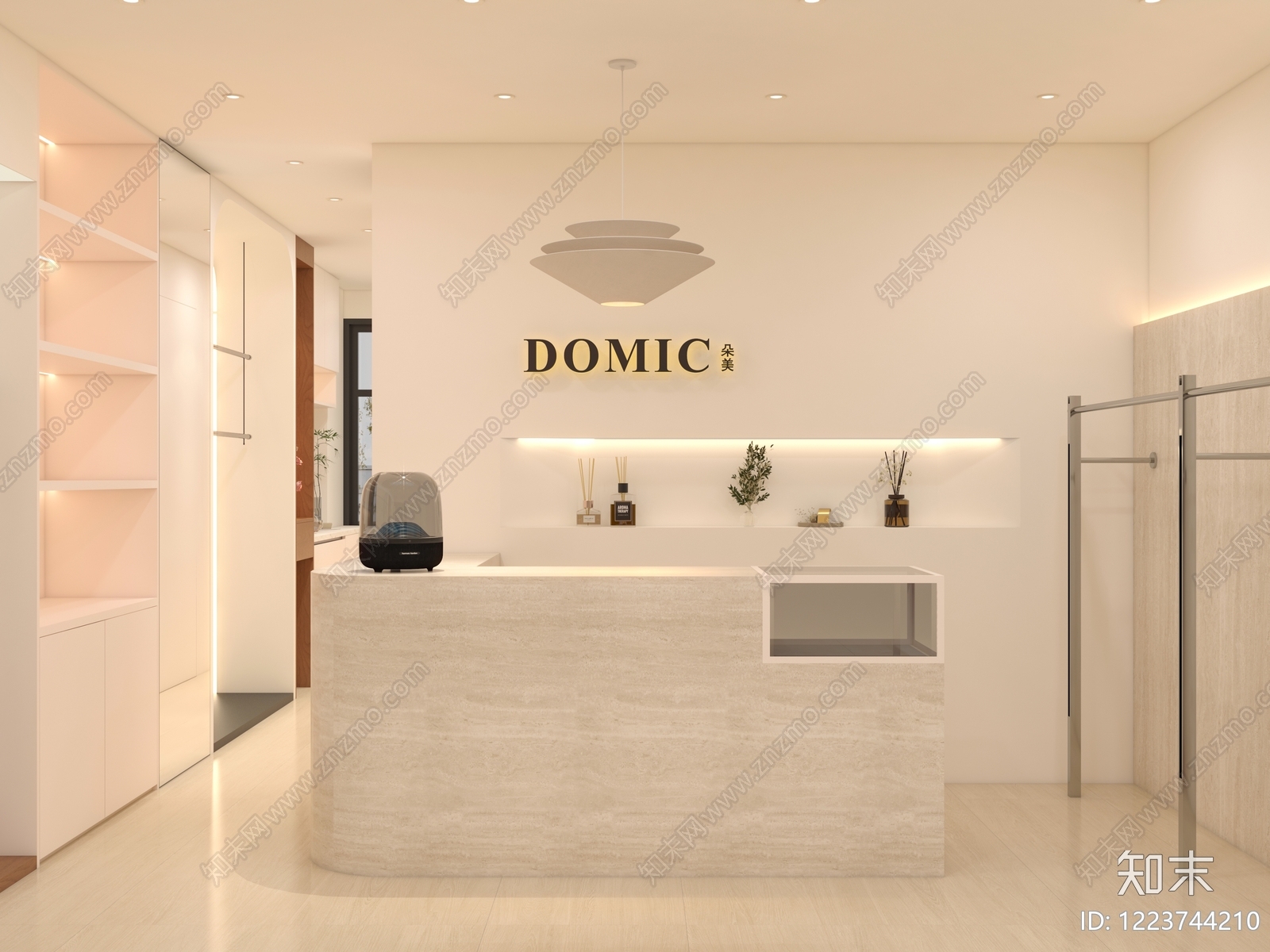 奶油风服装店3D模型下载【ID:1223744210】