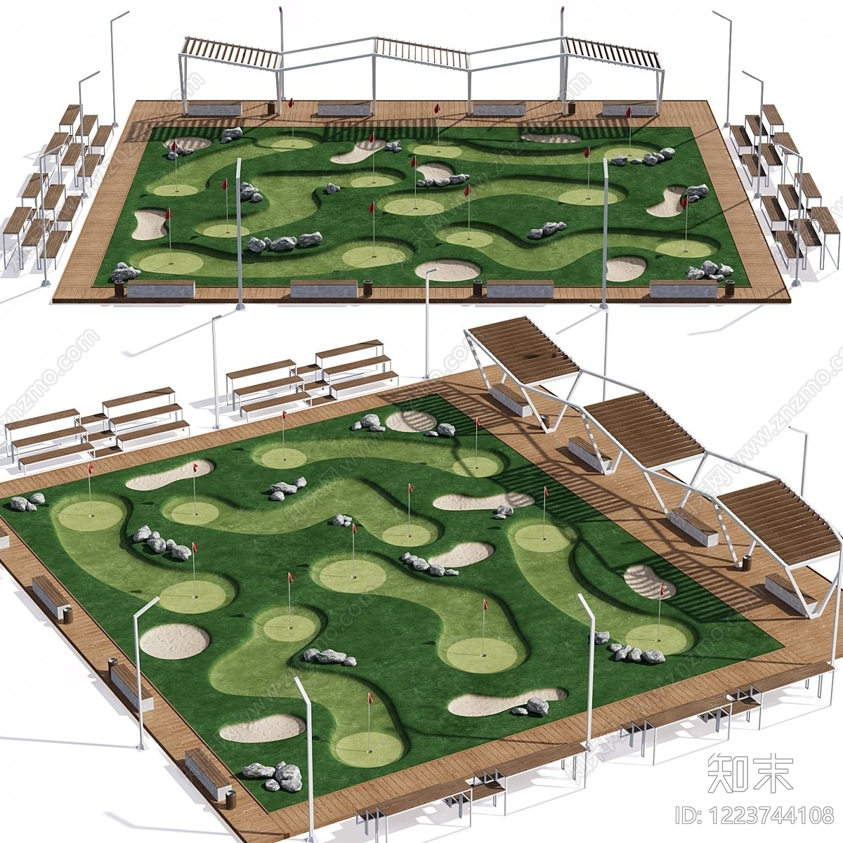 极简运动空间3D模型下载【ID:1223744108】