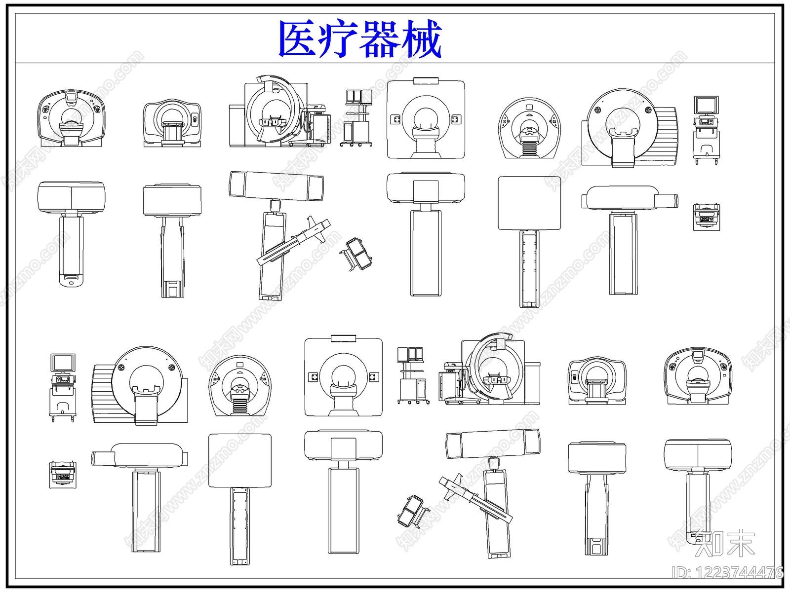 综合器材设备图库CAD图纸