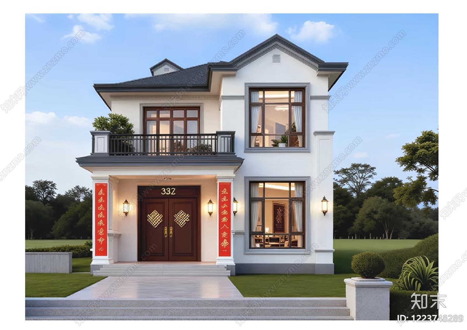 别墅建筑cad施工图下载【ID:1223748289】