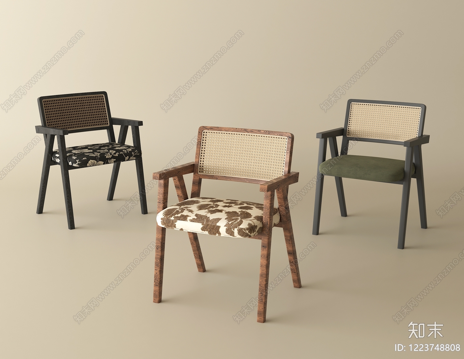 中古风餐椅SU模型下载【ID:1223748808】