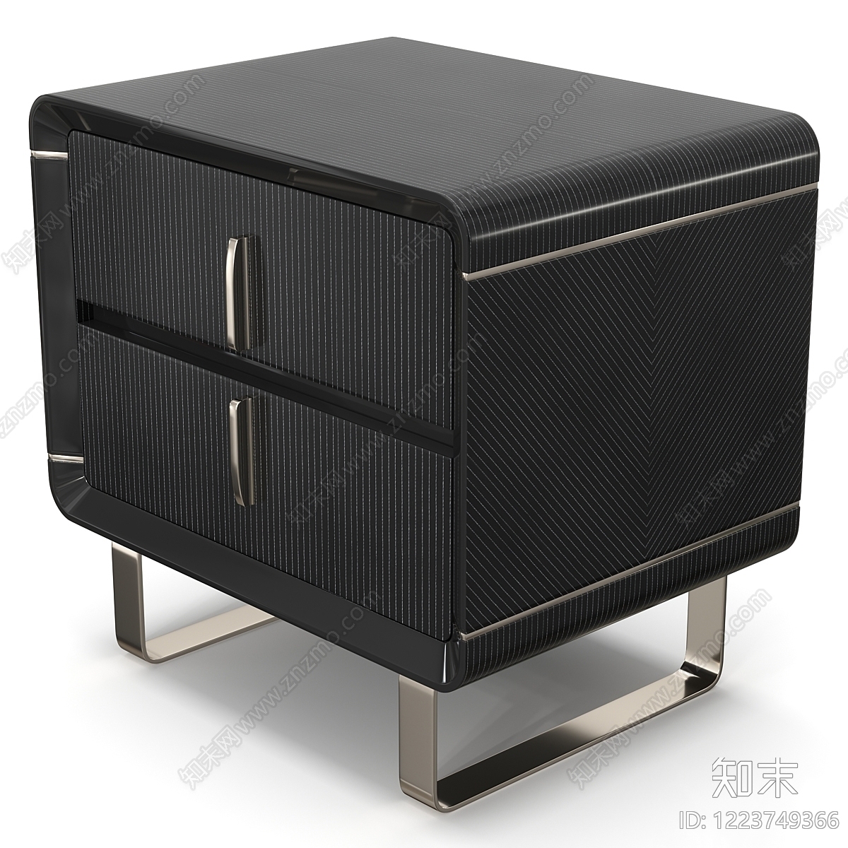轻奢床头柜3D模型渲染效果图