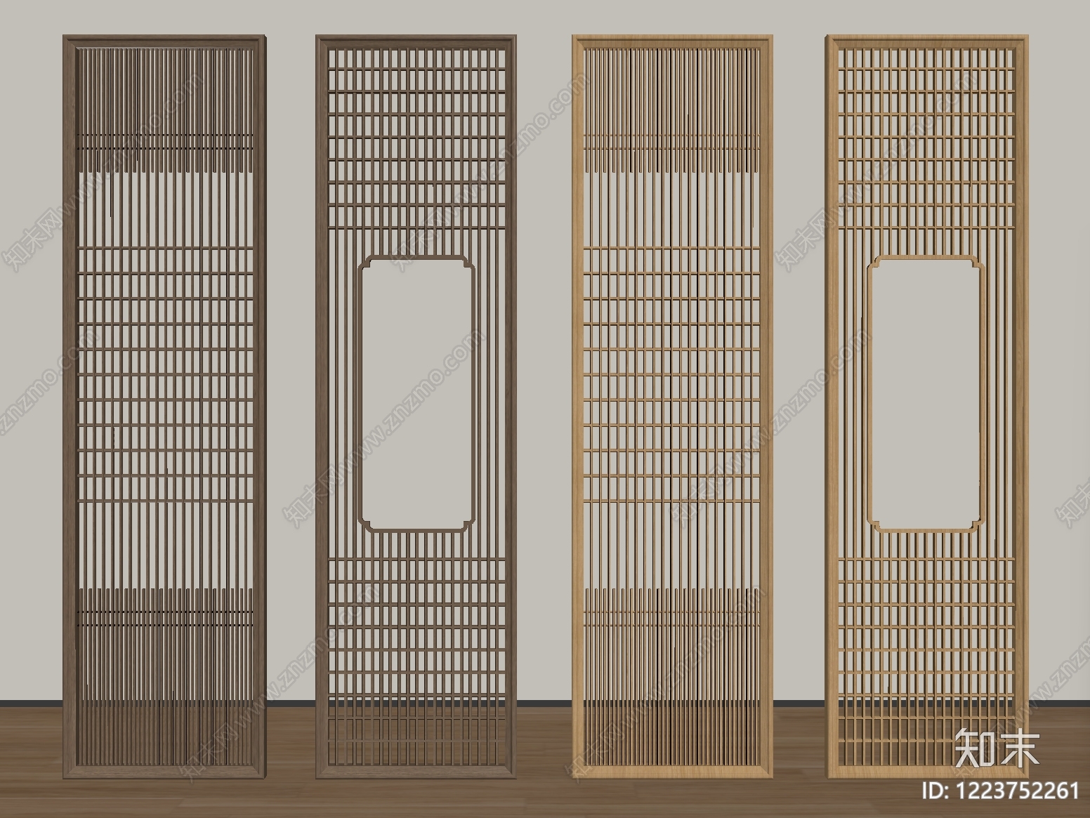 新中式隔断SU模型下载【ID:1223752261】
