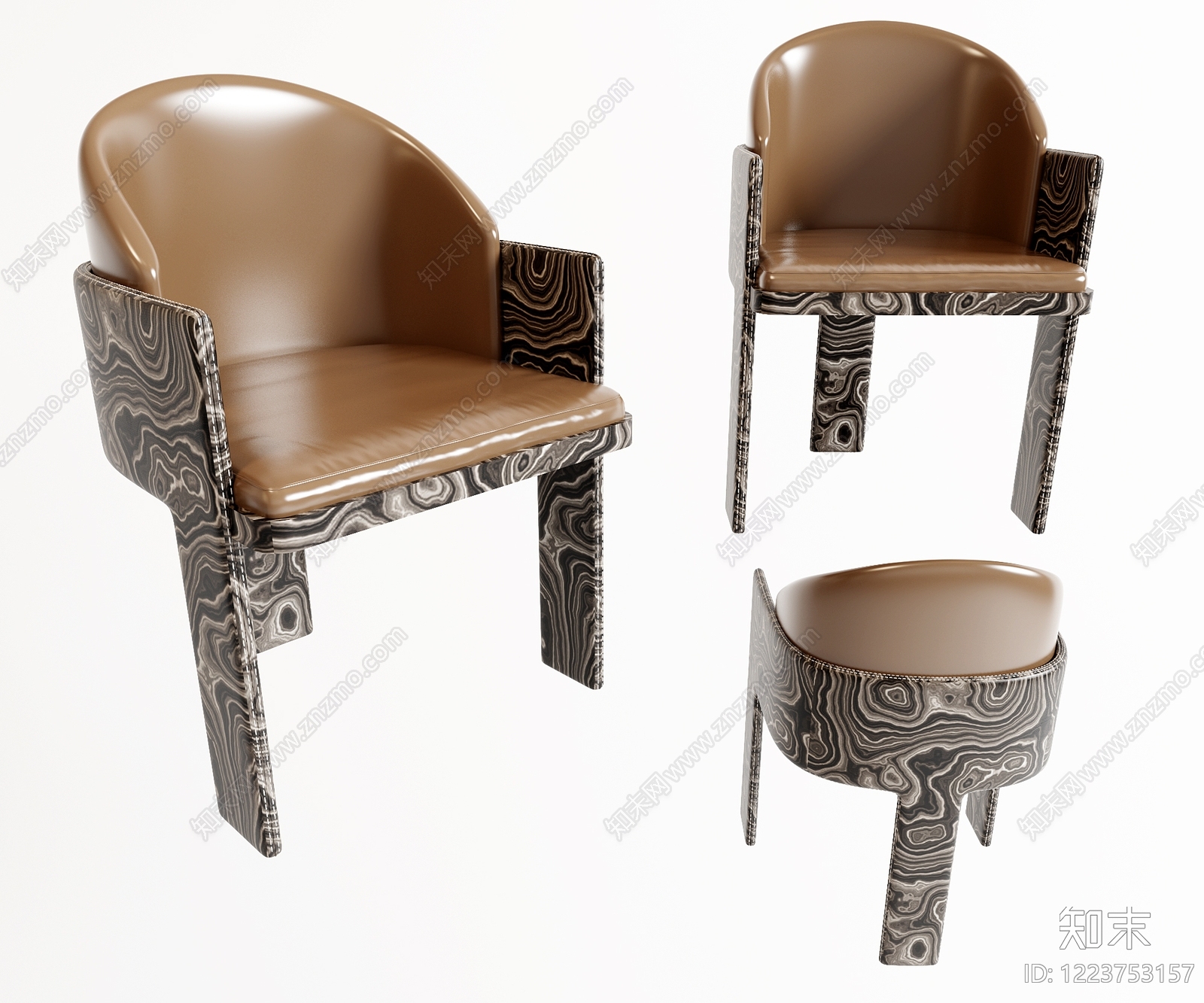轻奢餐椅3D模型下载【ID:1223753157】