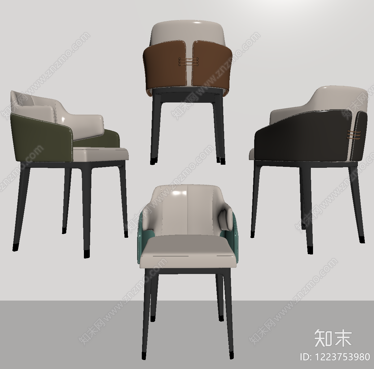 轻奢餐椅SU模型下载【ID:1223753980】
