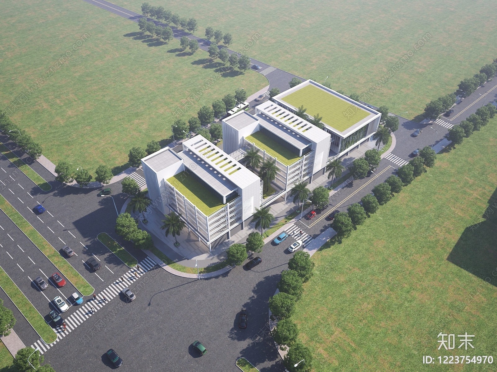 现代主义停车空间3D模型下载【ID:1223754970】