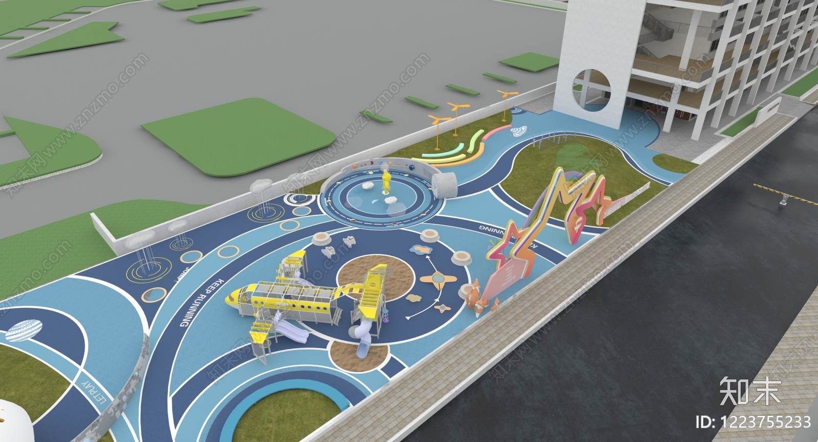 未来主义儿童游乐空间3D模型下载【ID:1223755233】