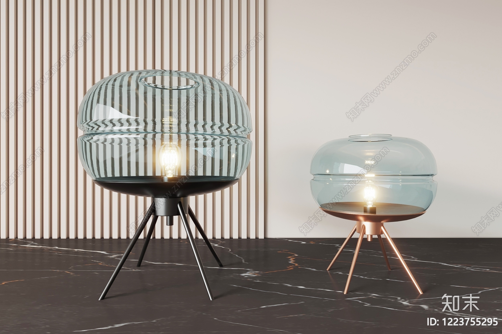 轻奢台灯3D模型下载【ID:1223755295】