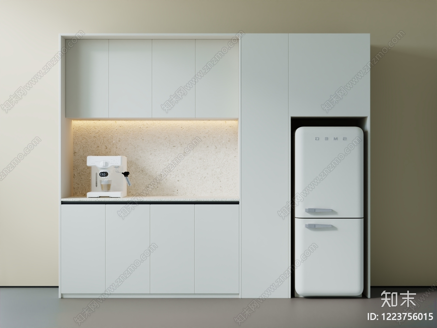 极简餐边柜3D模型下载【ID:1223756015】