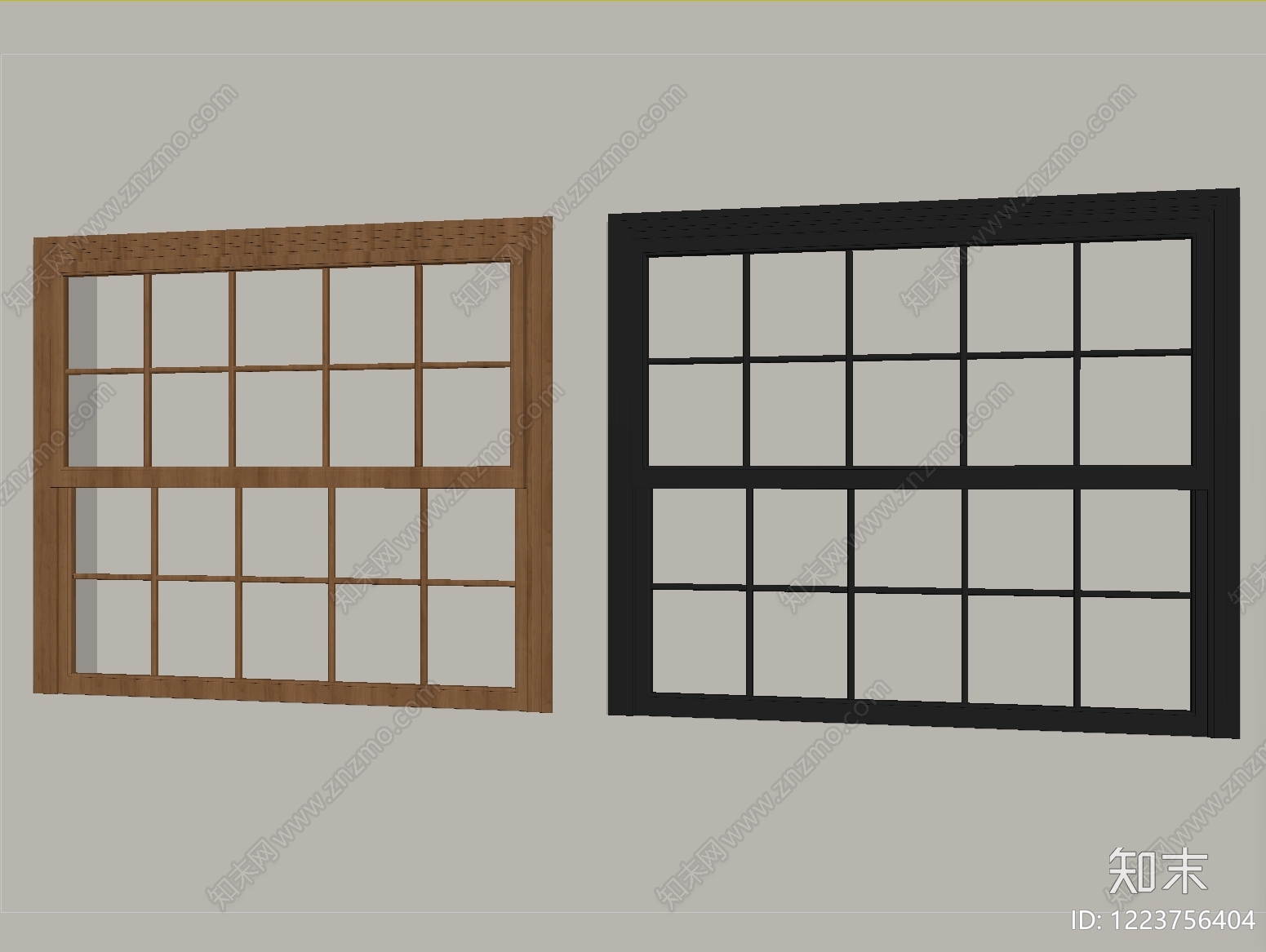 现代简约窗户组合SU模型下载【ID:1223756404】