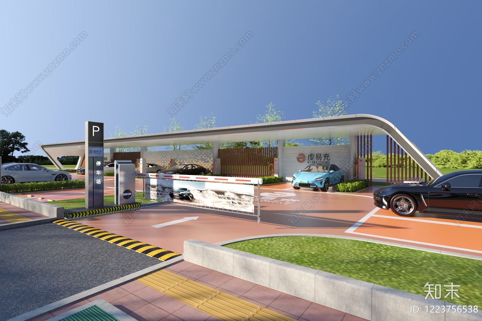 现代主义停车空间3D模型下载【ID:1223756538】