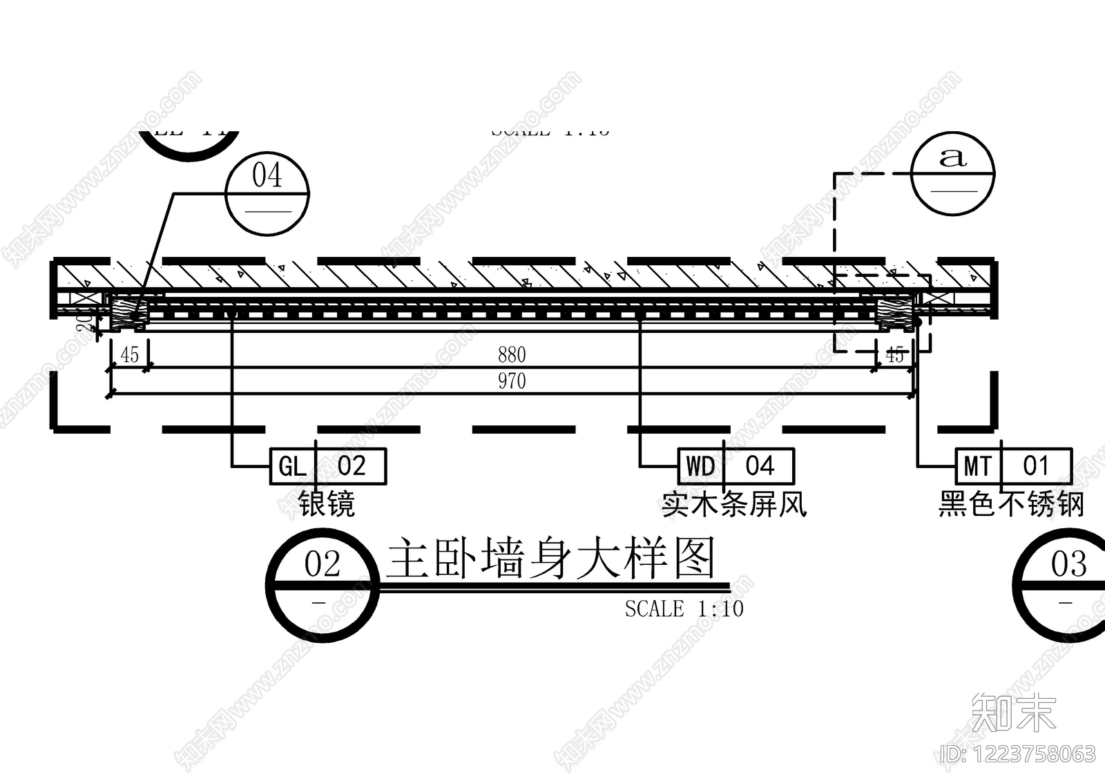 背景墙节点CAD图纸