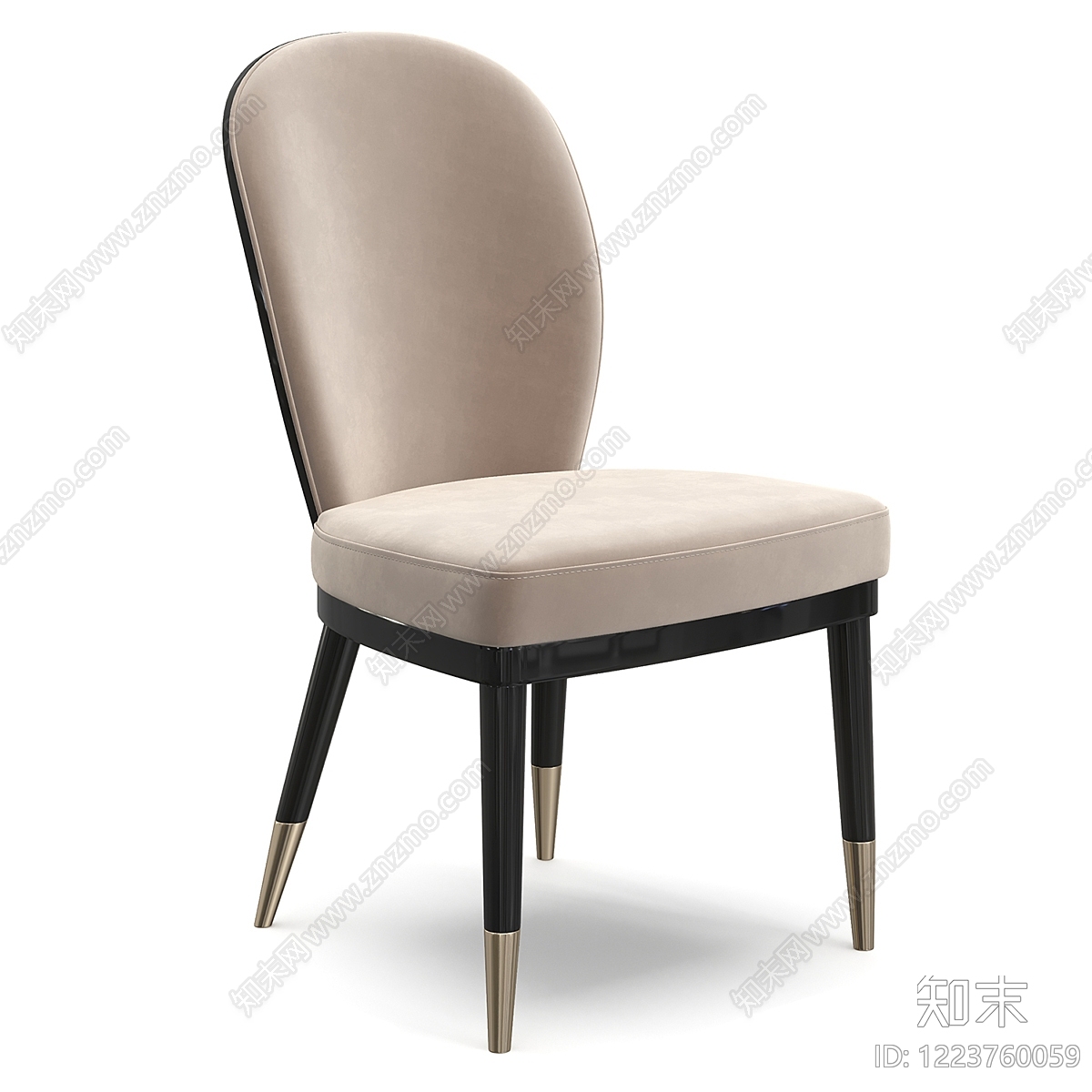 轻奢餐椅3D模型下载【ID:1223760059】