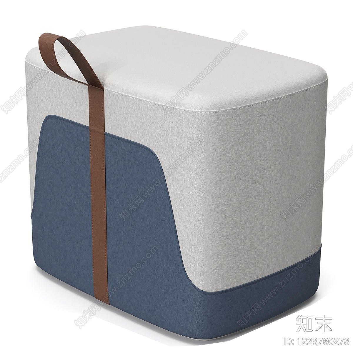 现代简约沙发凳3D模型渲染效果图
