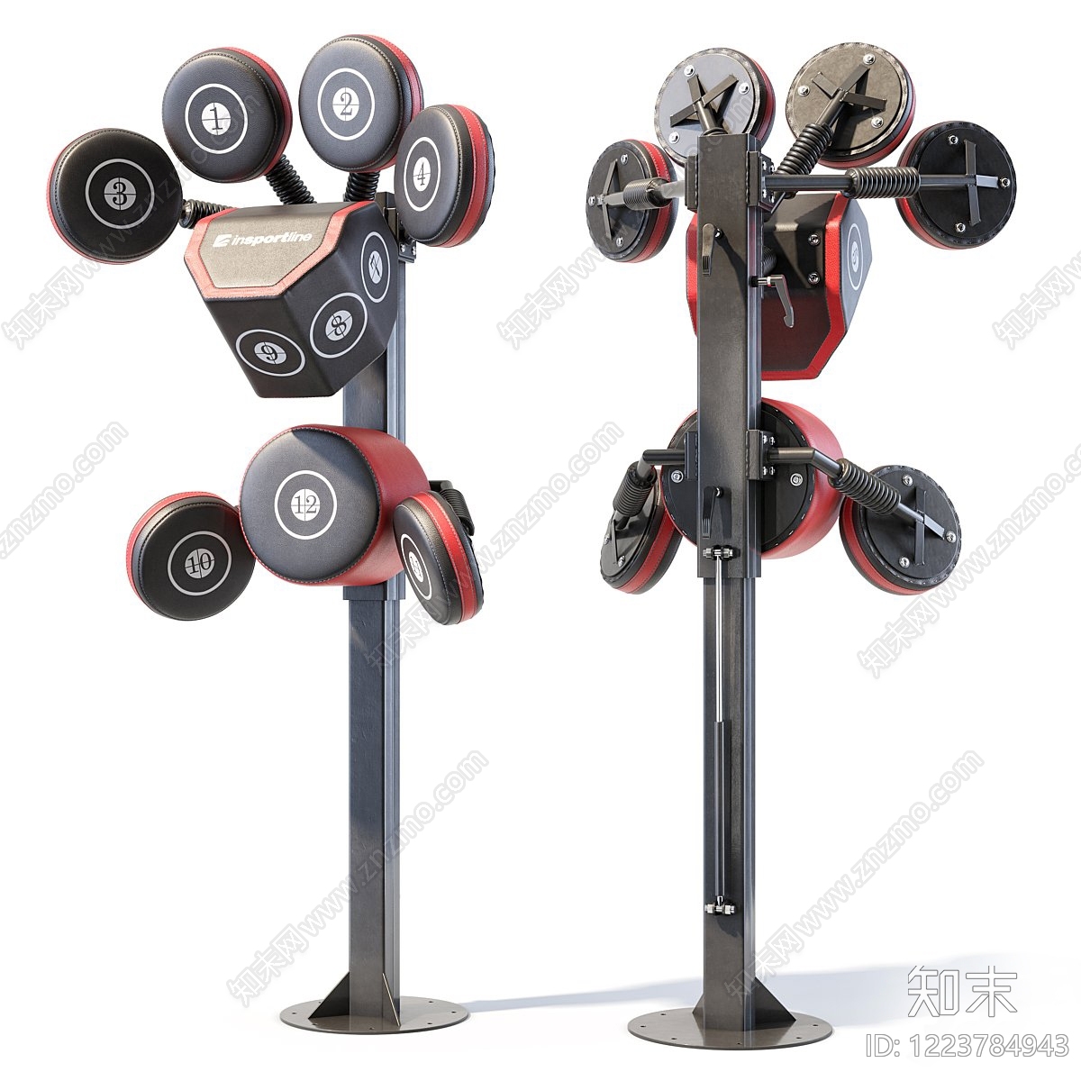 工业风健身器材3D模型渲染效果图