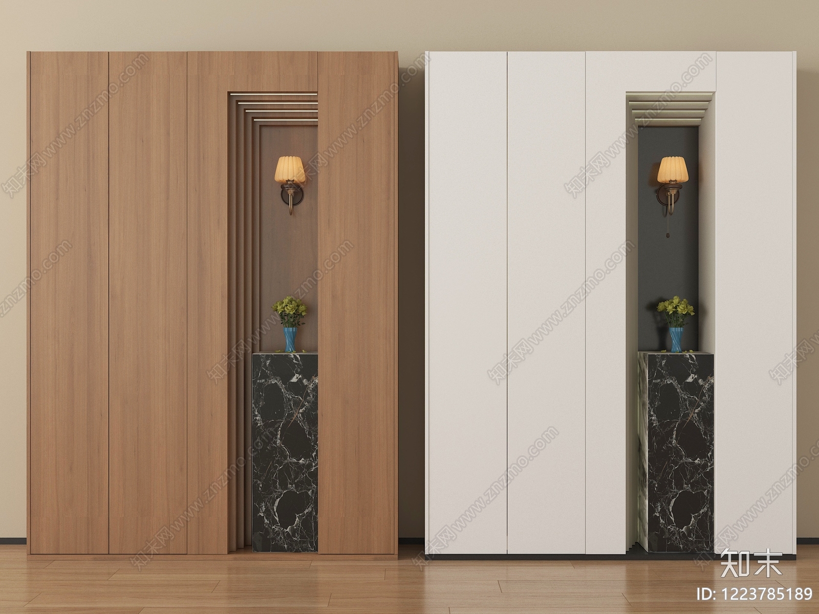 意式极简衣柜3D模型下载【ID:1223785189】