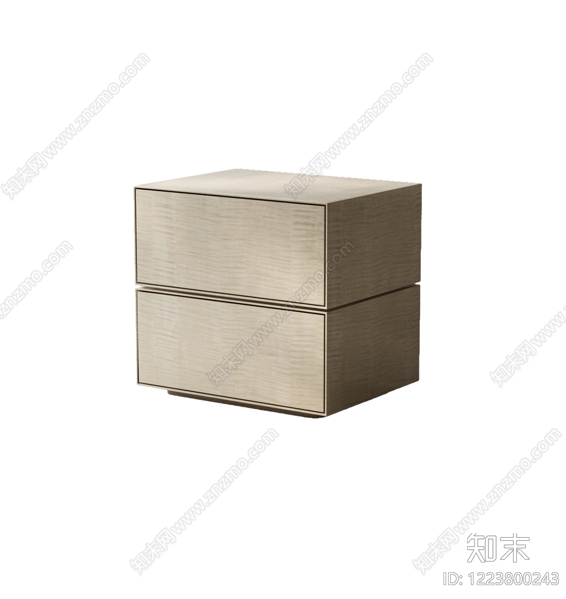 极简床头柜3D模型渲染效果图