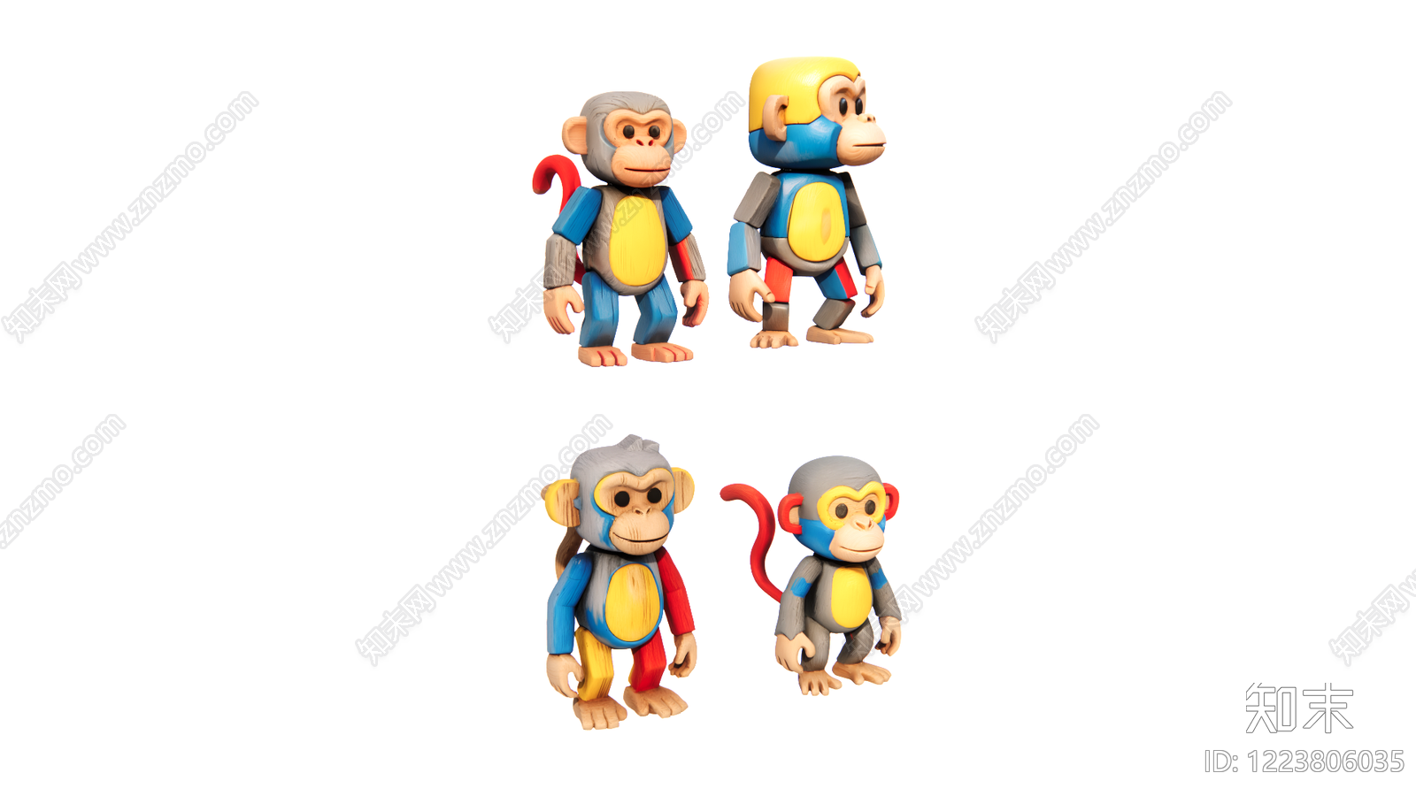 孟菲斯雕塑摆件SU模型下载【ID:1223806035】
